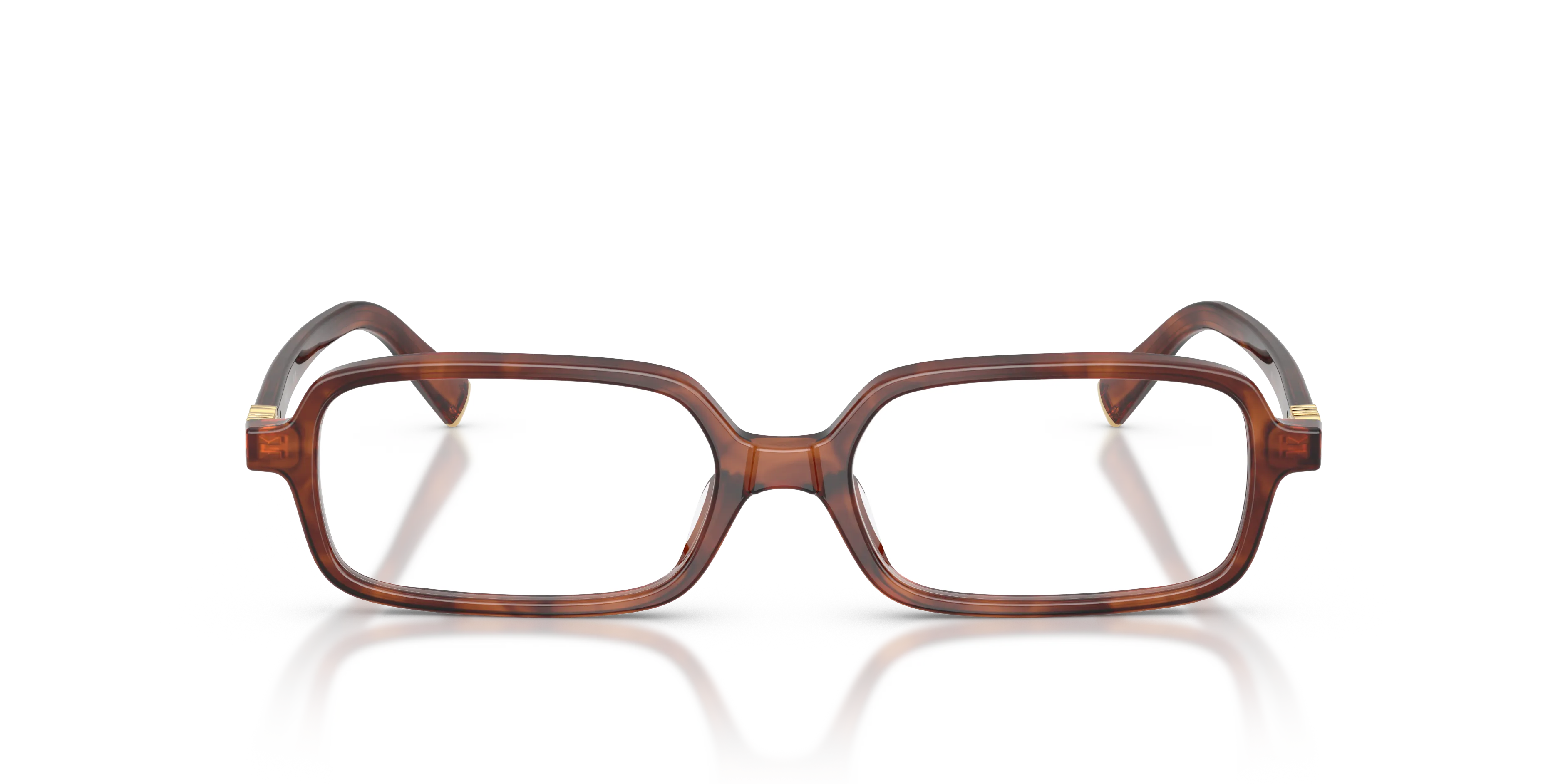 Miu Miu MU 01YV 26E1O1 Montature da vista Acetato Marrone Squadrata Normale - immagine 3