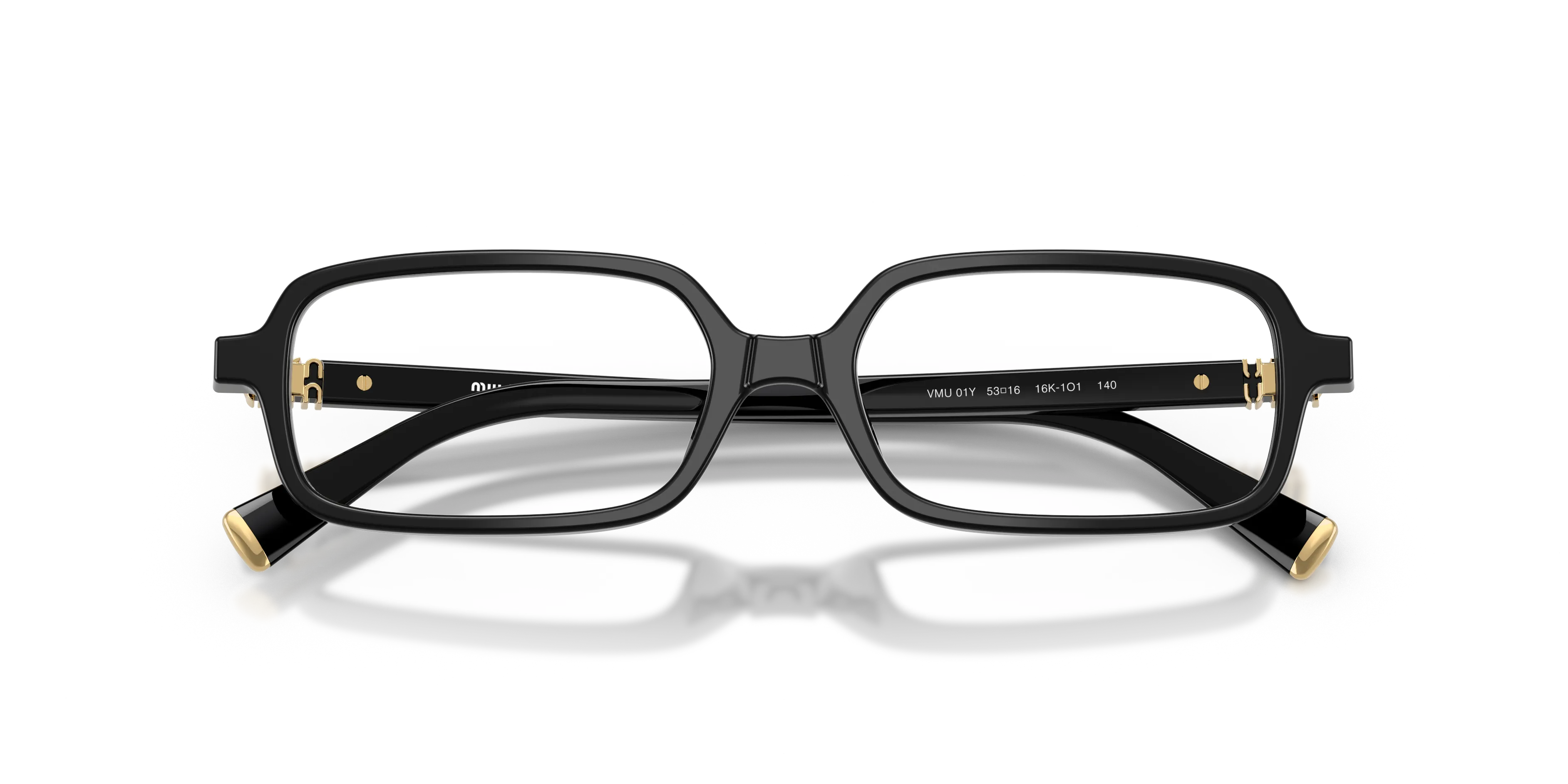 Miu Miu MU 01YV 16K1O1 Montature da vista Acetato Nero Squadrata Normale - immagine 2