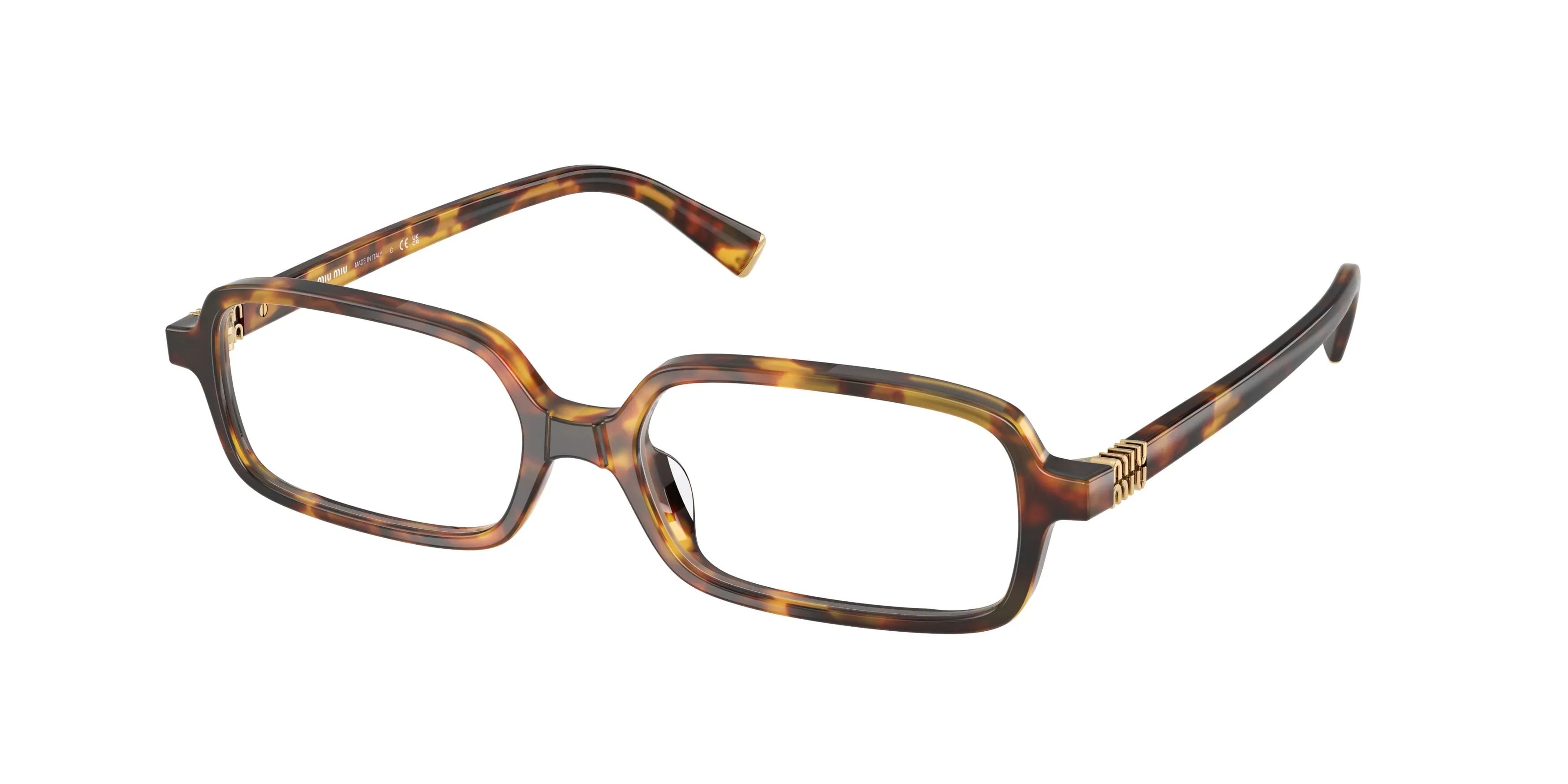 Miu Miu MU 01YV 14L1O1 Montature da vista Acetato Tartaruga Squadrata Normale - immagine 1