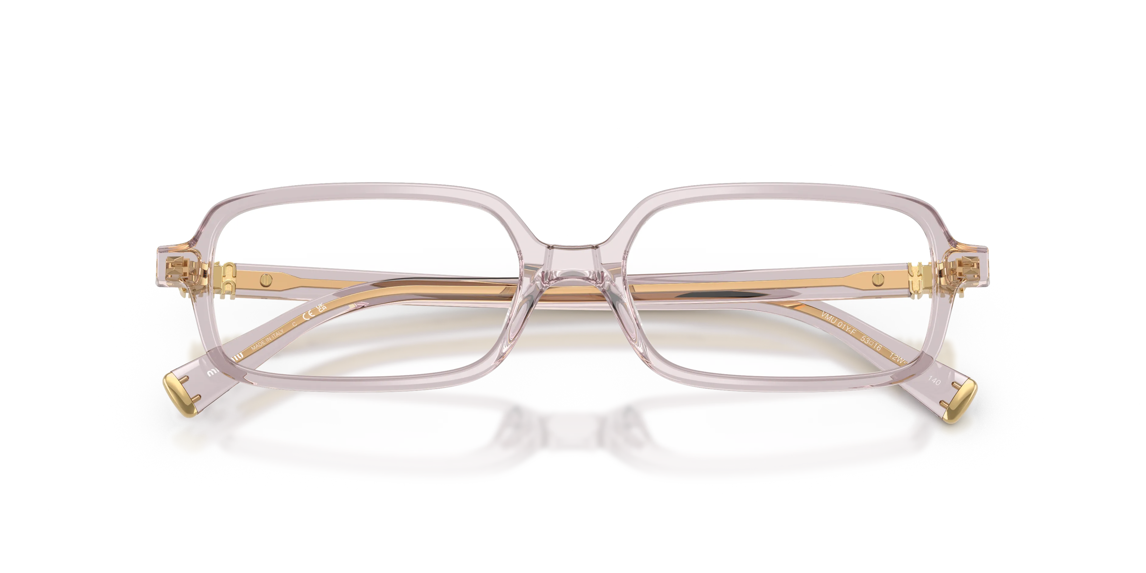 Miu Miu MU 01YV 12W1O1 Montature da vista Acetato Viola Squadrata Normale - immagine 2