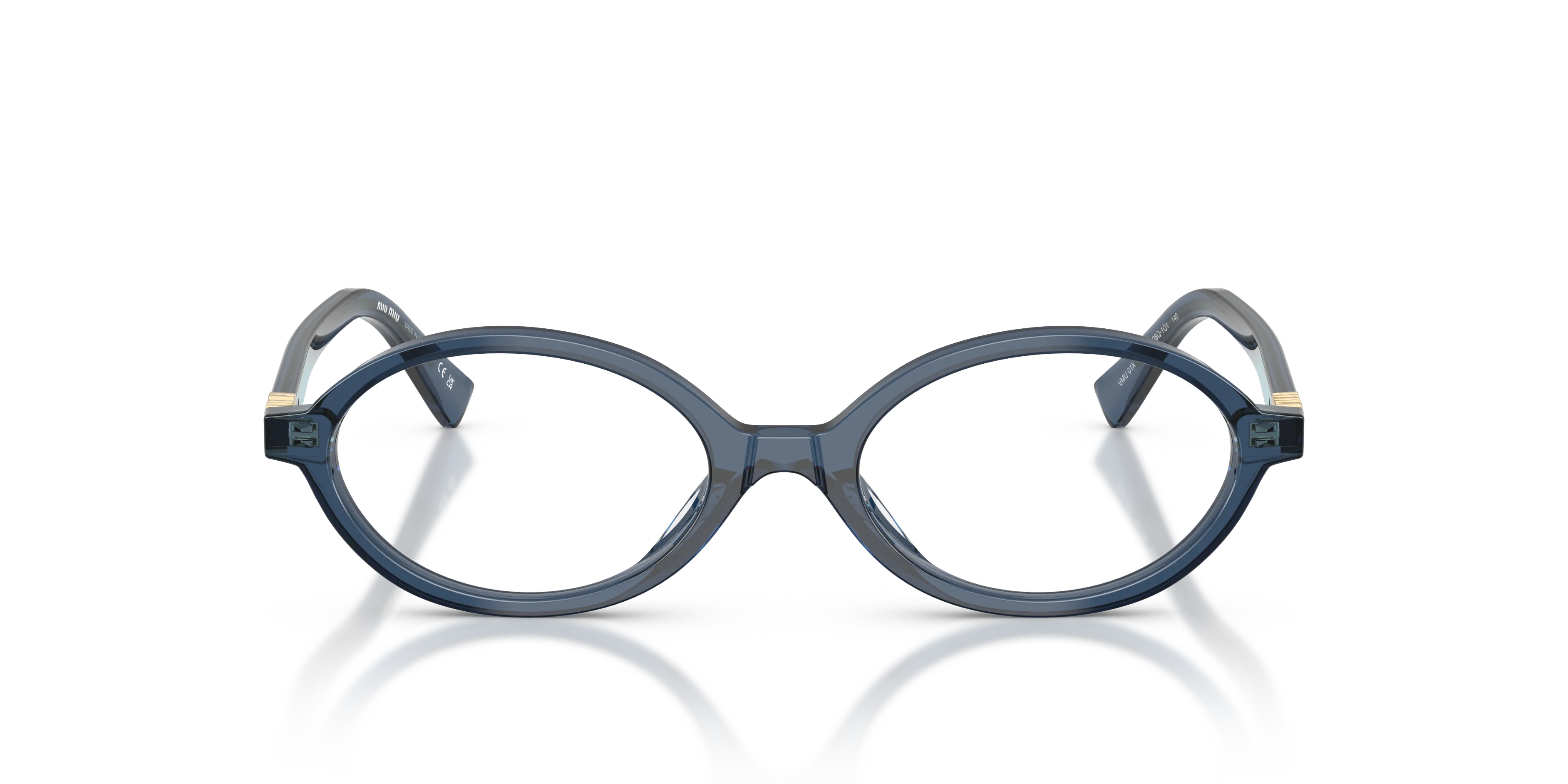 Miu Miu MU 01XV 08Q1O1 Montature da vista Acetato Blu Rotonda Normale - immagine 3