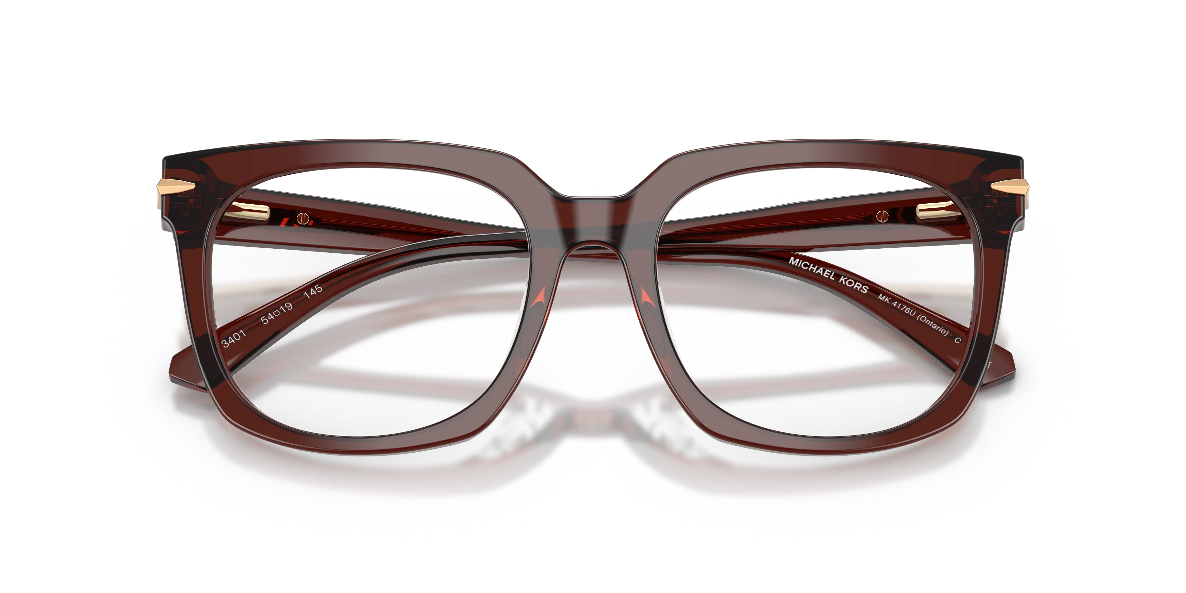 Michael Kors MK4176U ONTARIO 3401 Montature da vista Acetato Marrone Squadrata Normale - immagine 2