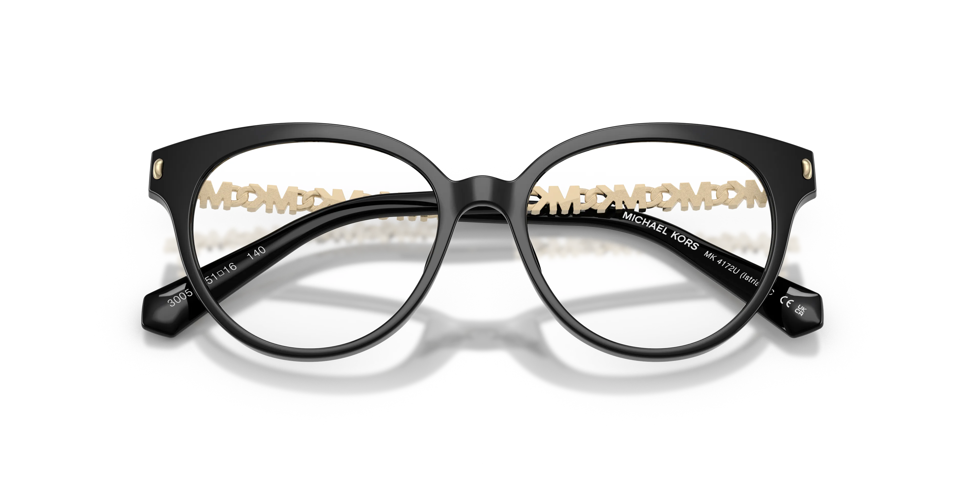 Michael Kors MK4172U ISTRIA 3005 Montature da vista Iniettato Nero Rotonda Normale - immagine 2