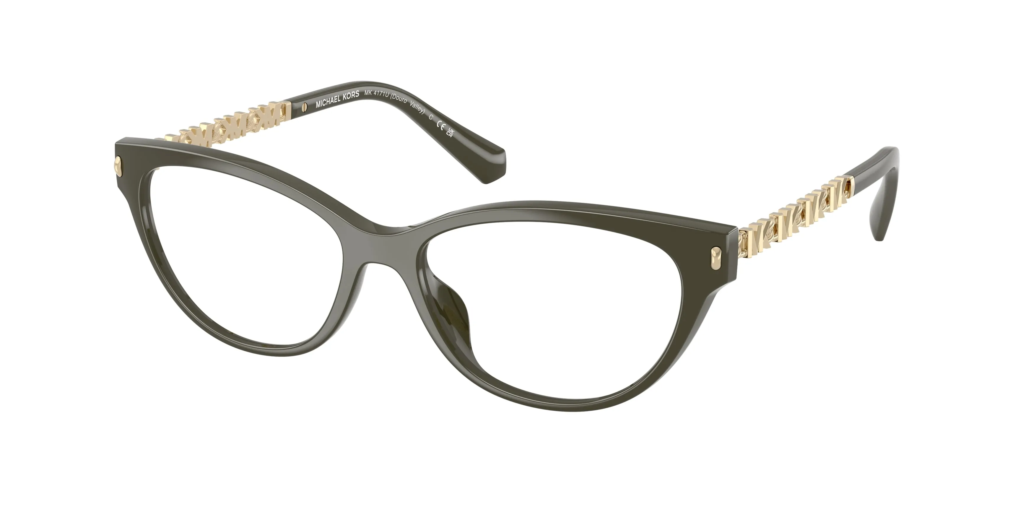 Michael Kors MK4171U DOURO VALLEY 3902 Montature da vista Iniettato Verde Cat Eye Normale - immagine 1