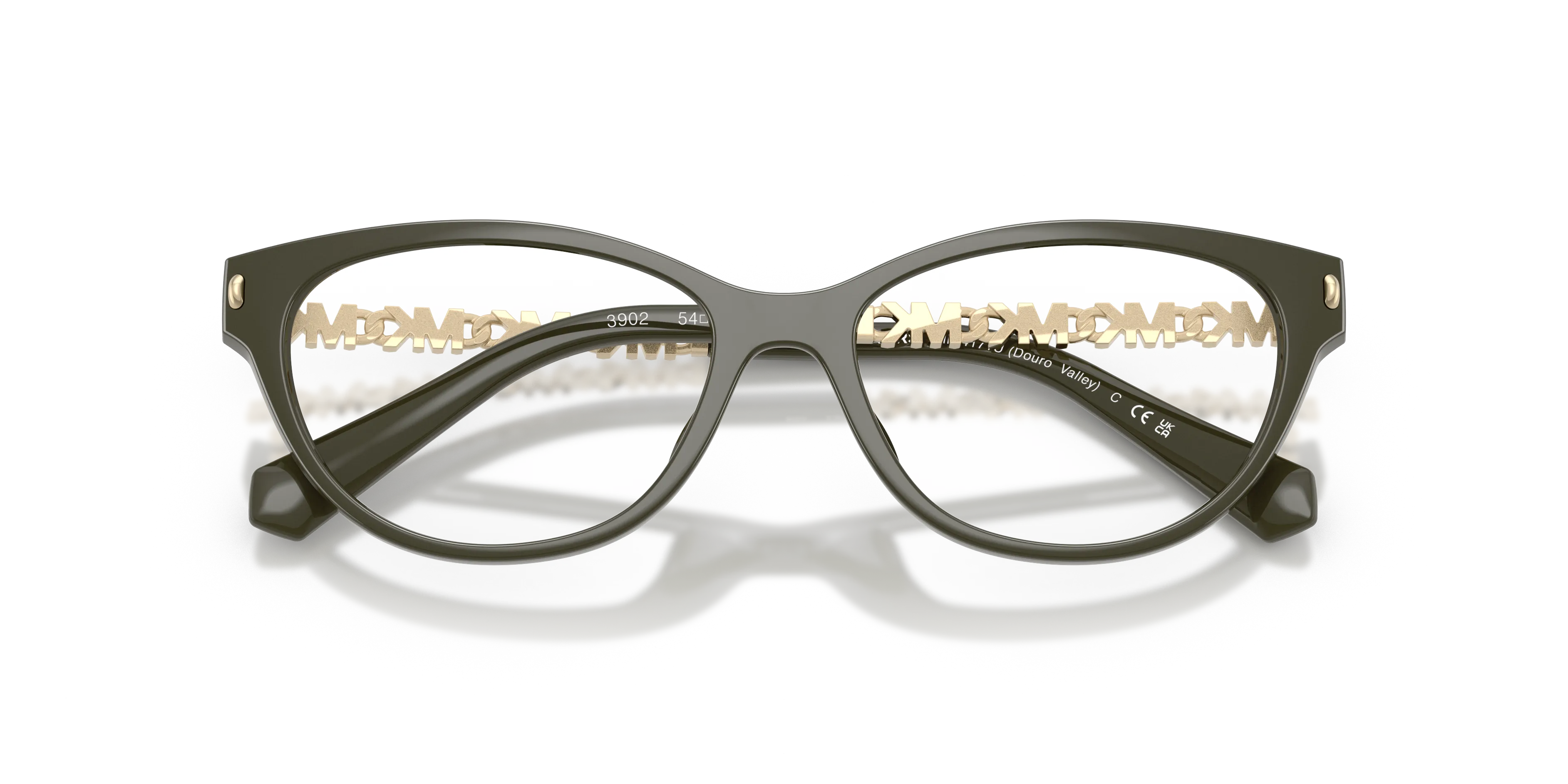 Michael Kors MK4171U DOURO VALLEY 3902 Montature da vista Iniettato Verde Cat Eye Normale - immagine 2