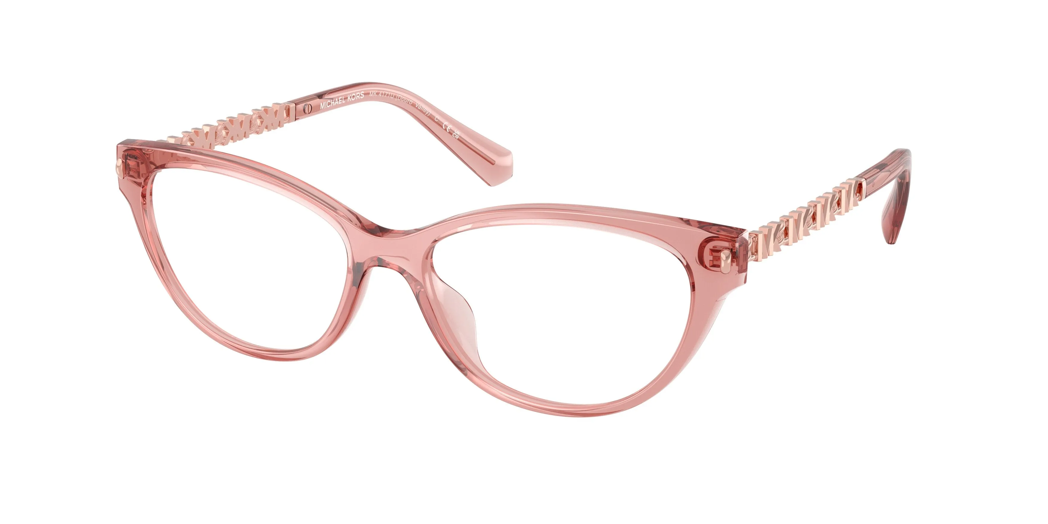 Michael Kors MK4171U DOURO VALLEY 3101 Montature da vista Iniettato Rosa Cat Eye Normale - immagine 1