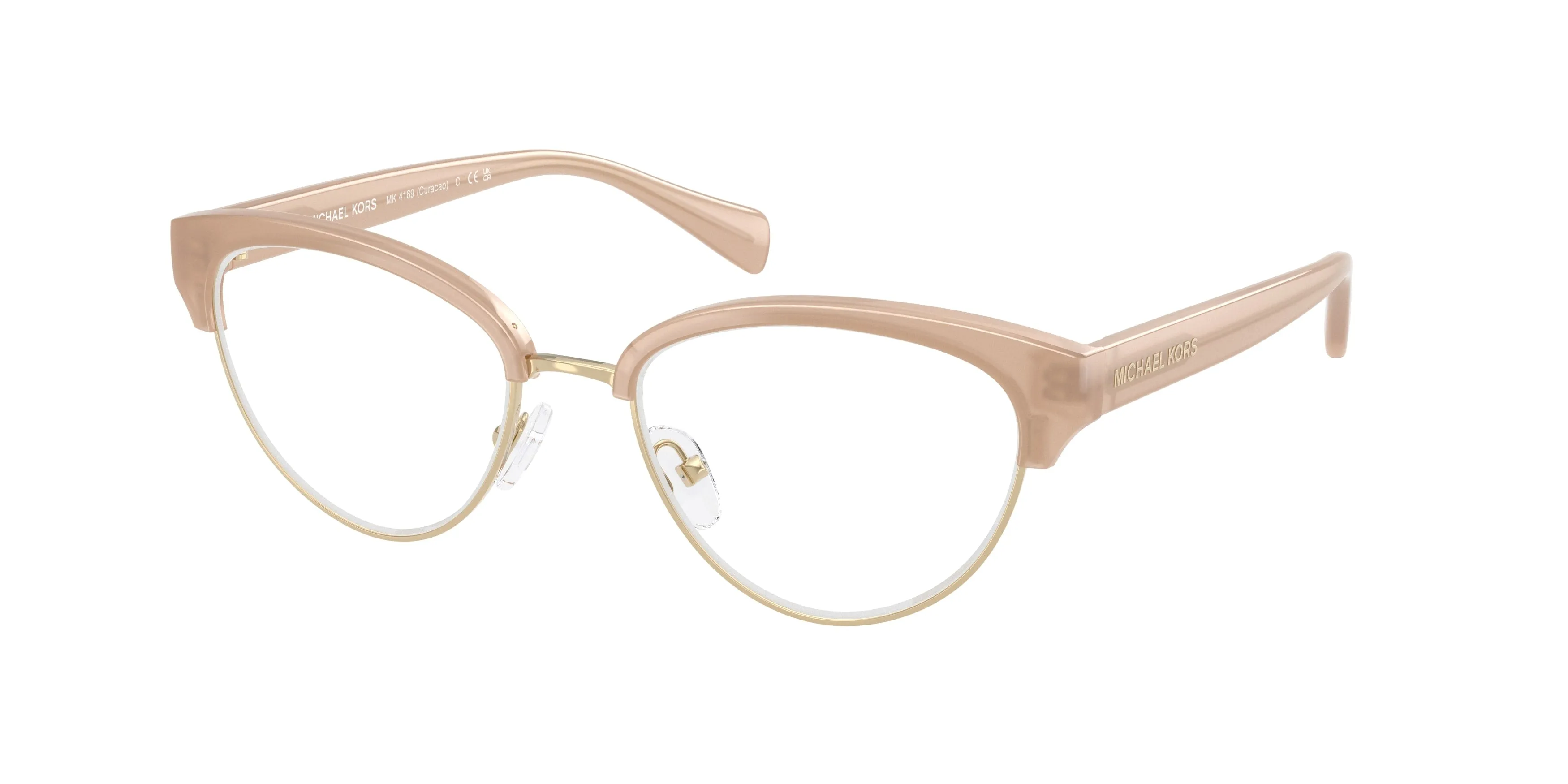 Michael Kors MK4169 CURACAO 4038 Montature da vista Iniettato Marrone Cat Eye Normale - immagine 1