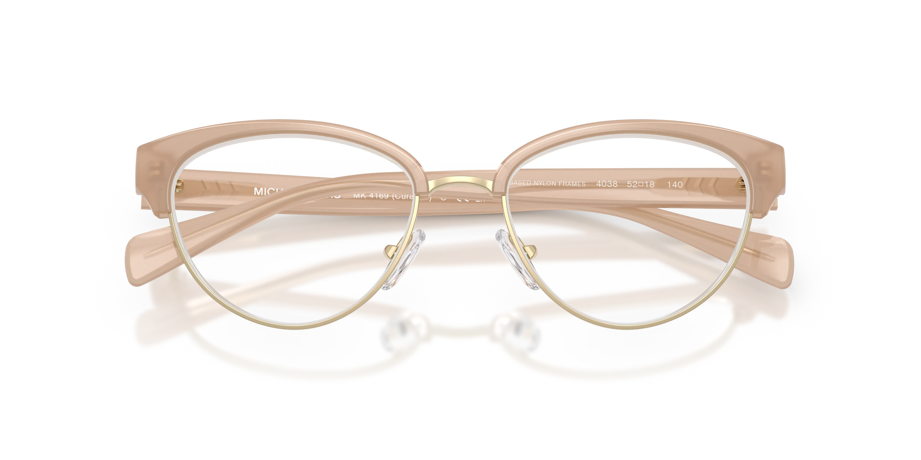Michael Kors MK4169 CURACAO 4038 Montature da vista Iniettato Marrone Cat Eye Normale - immagine 2