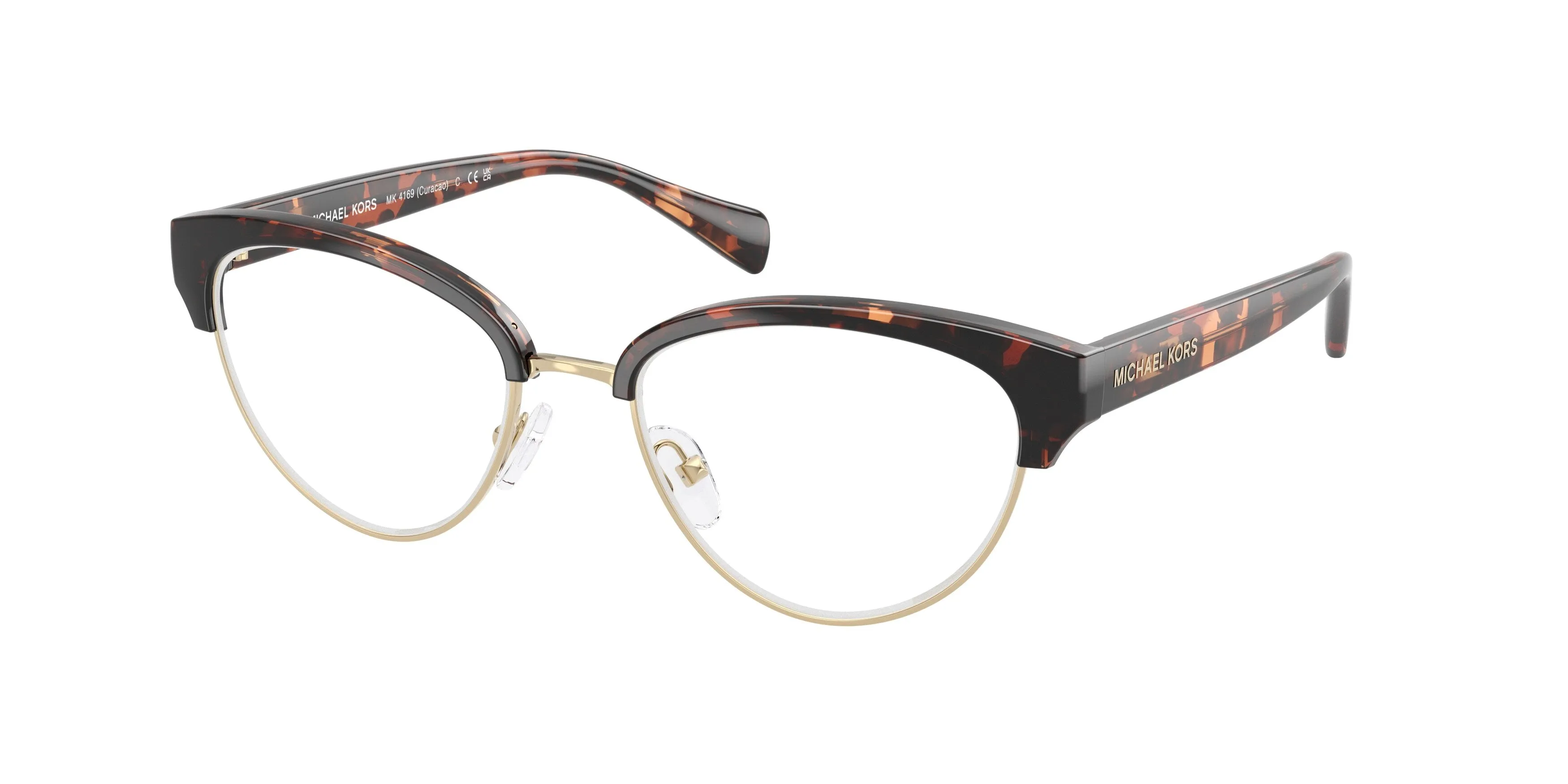 Michael Kors MK4169 CURACAO 3006 Montature da vista Iniettato Tartaruga Cat Eye Normale - immagine 1