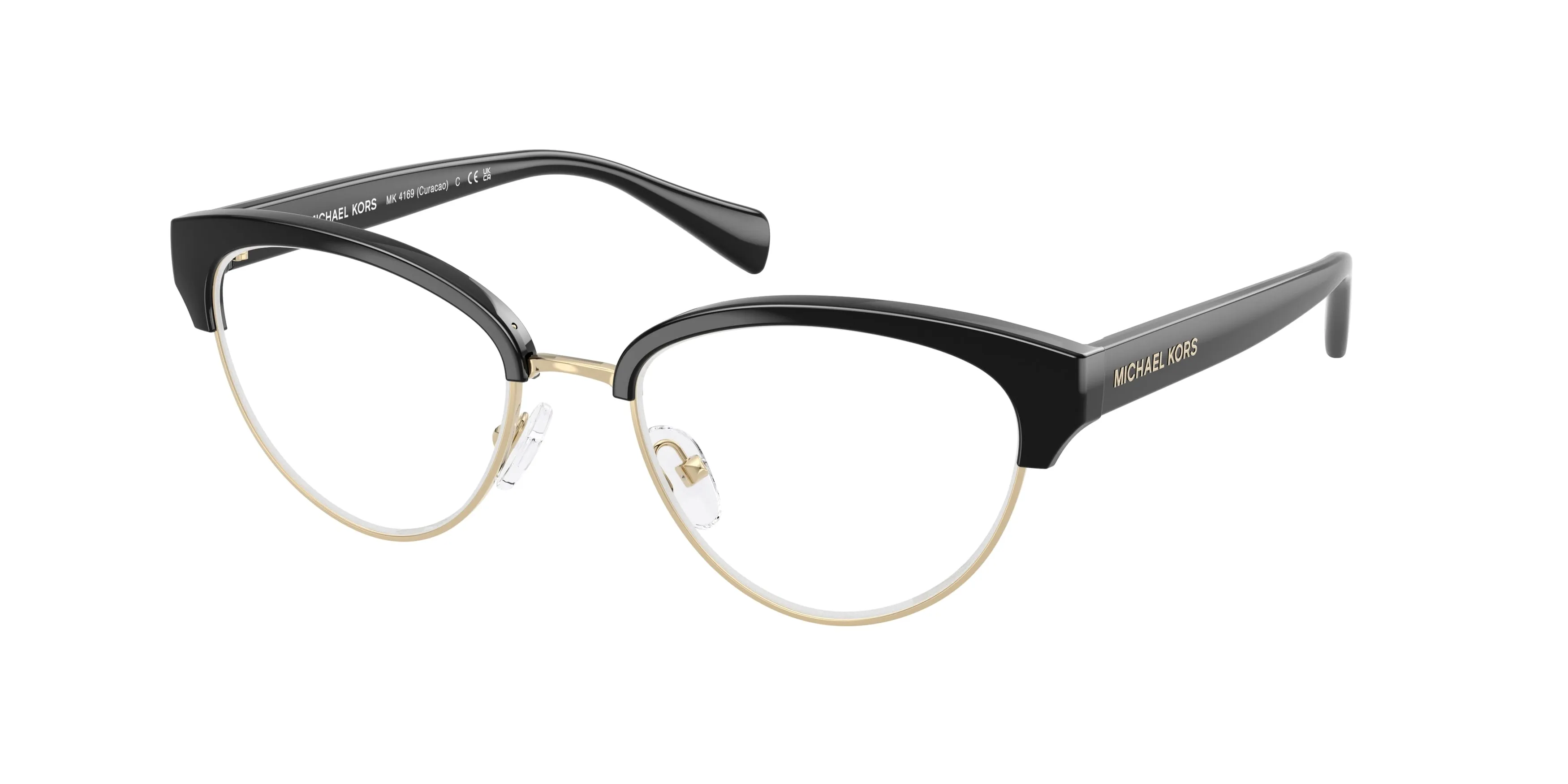 Michael Kors MK4169 CURACAO 3005 Montature da vista Iniettato Nero Cat Eye Normale - immagine 1
