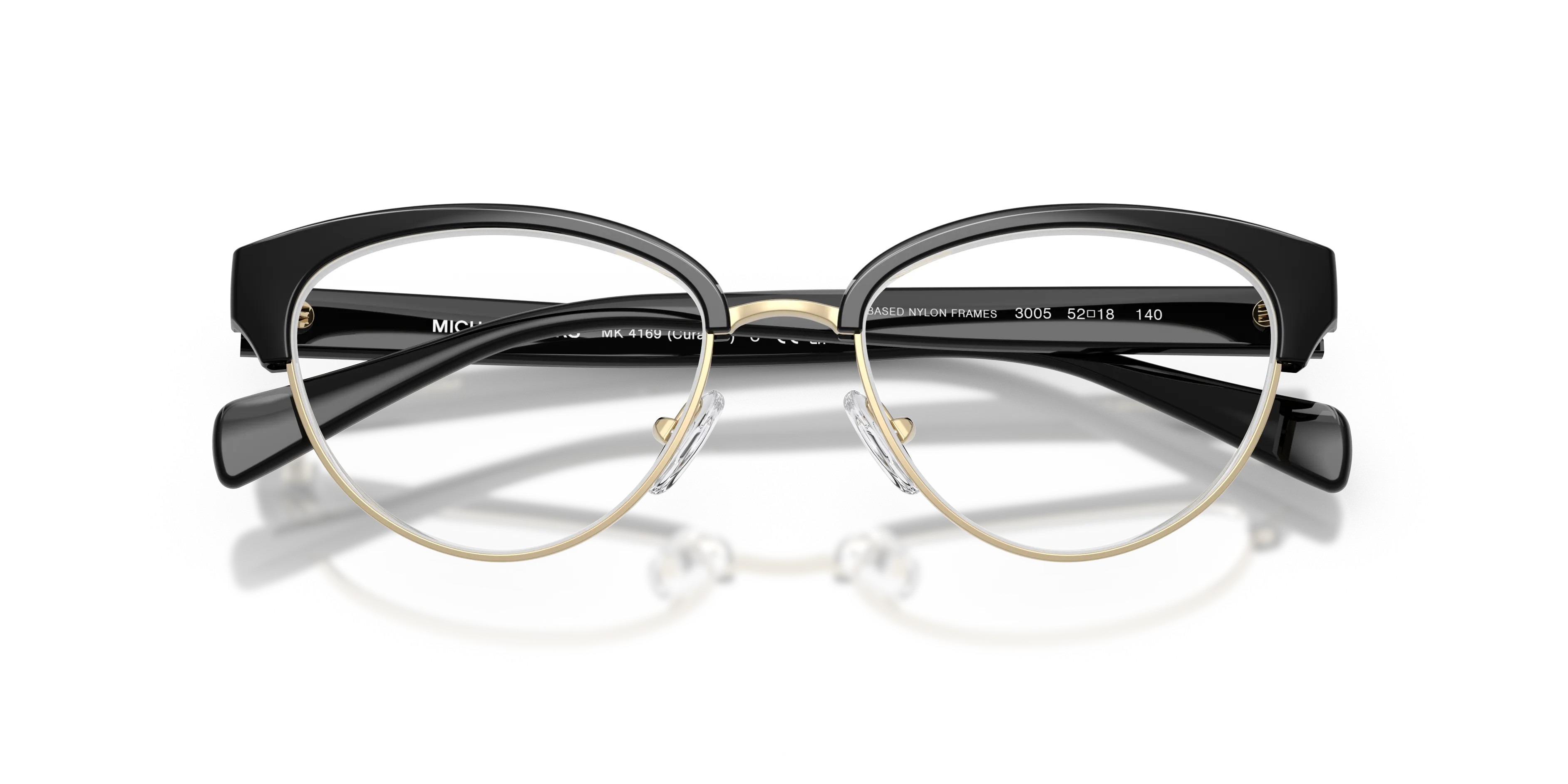 Michael Kors MK4169 CURACAO 3005 Montature da vista Iniettato Nero Cat Eye Normale - immagine 2