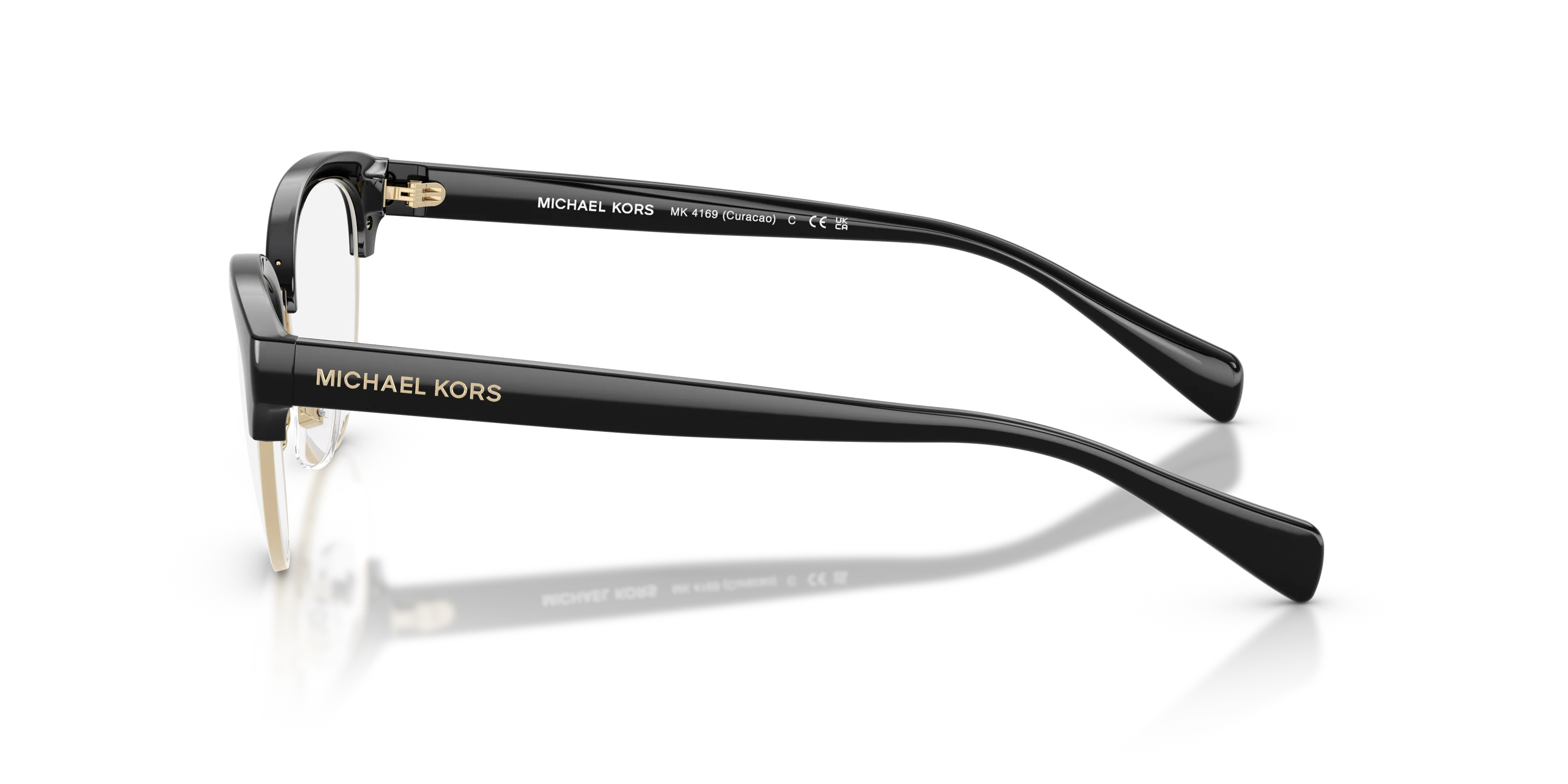 Michael Kors MK4169 CURACAO 3005 Montature da vista Iniettato Nero Cat Eye Normale - immagine 4