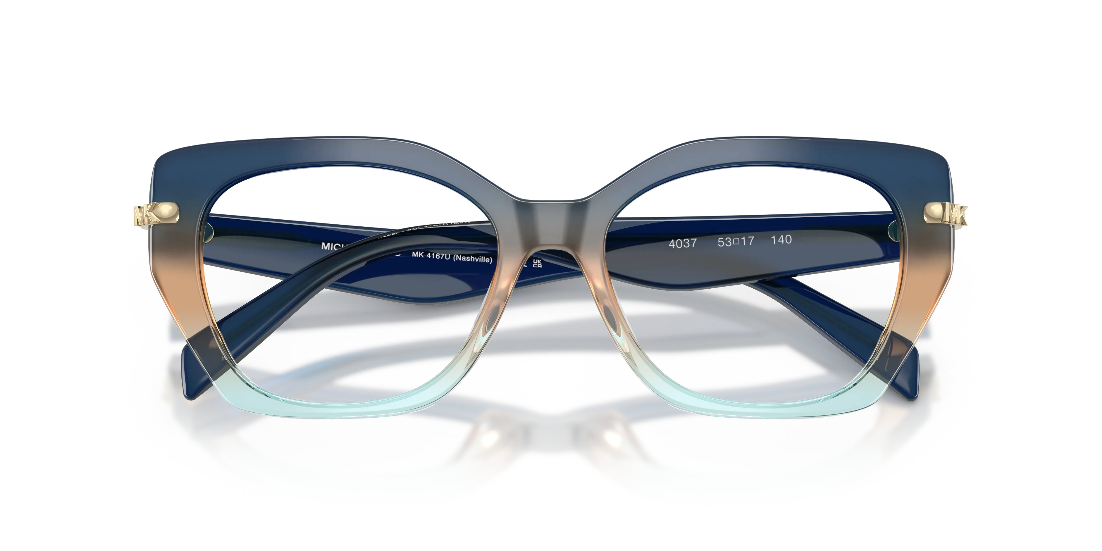 Michael Kors MK4167U NASHVILLE 4037 Montature da vista Acetato Blu Geometrica Normale - immagine 2