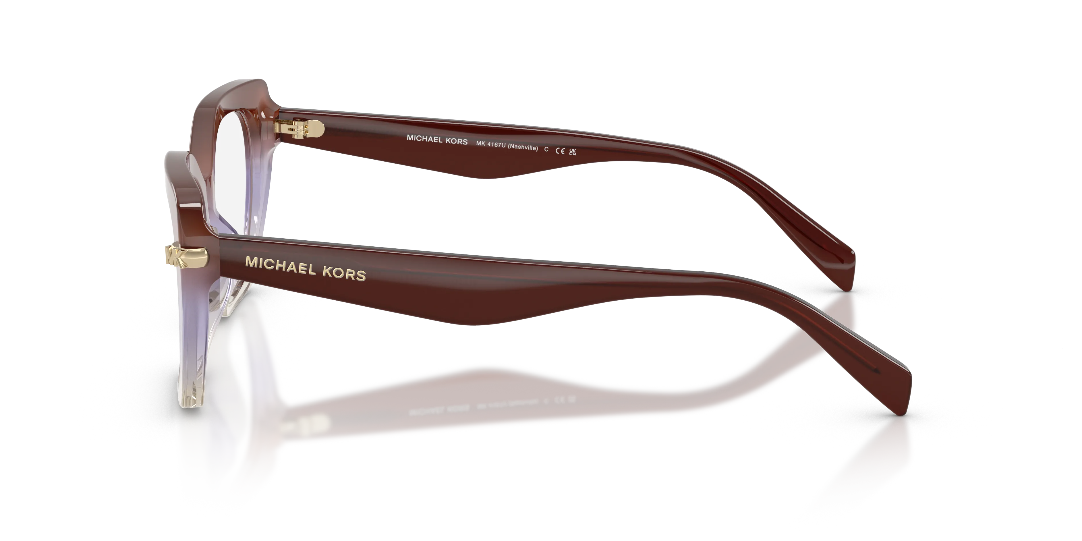 Michael Kors MK4167U NASHVILLE 4036 Montature da vista Acetato Rosso Geometrica Normale - immagine 4