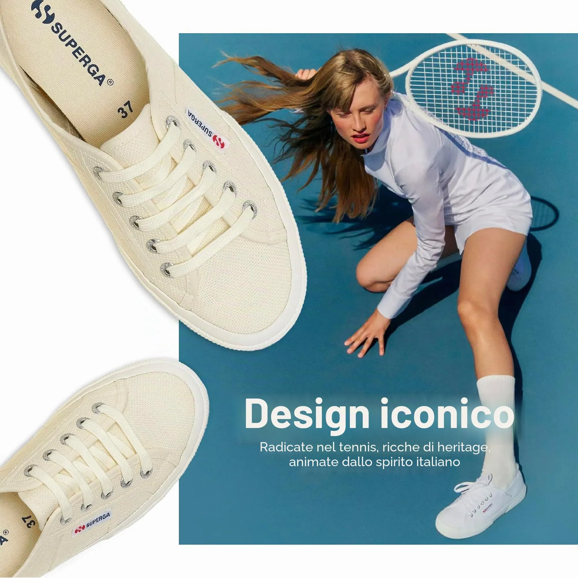 SUPERGA - Sneakers, Uomo Donna, Beige, Cotone, Tennis, 2750-Cotu Classic, Taglia: 46 - immagine 4