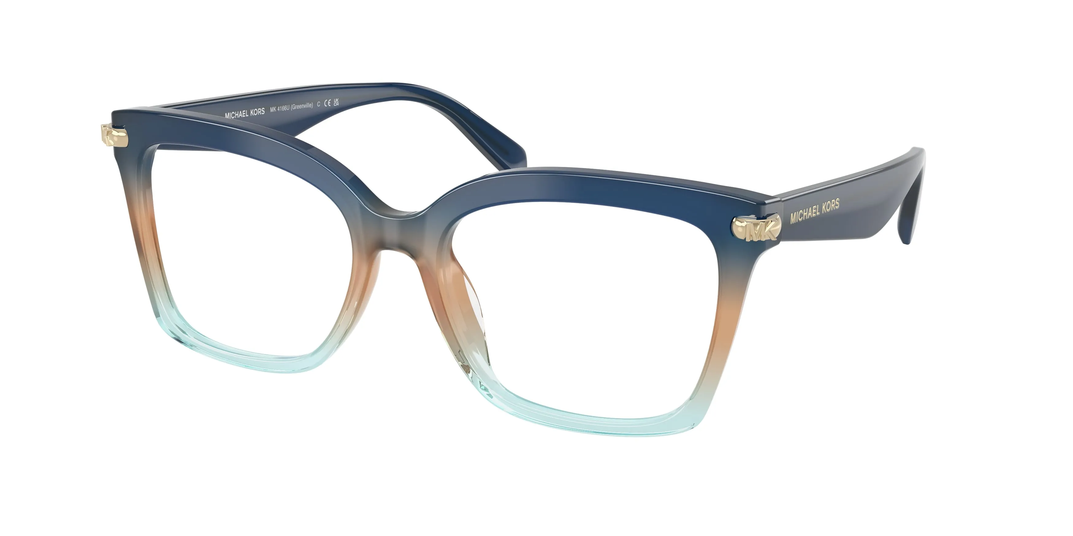 Michael Kors MK4166U GREENVILLE 4037 Montature da vista Acetato Blu Squadrata Normale - immagine 1