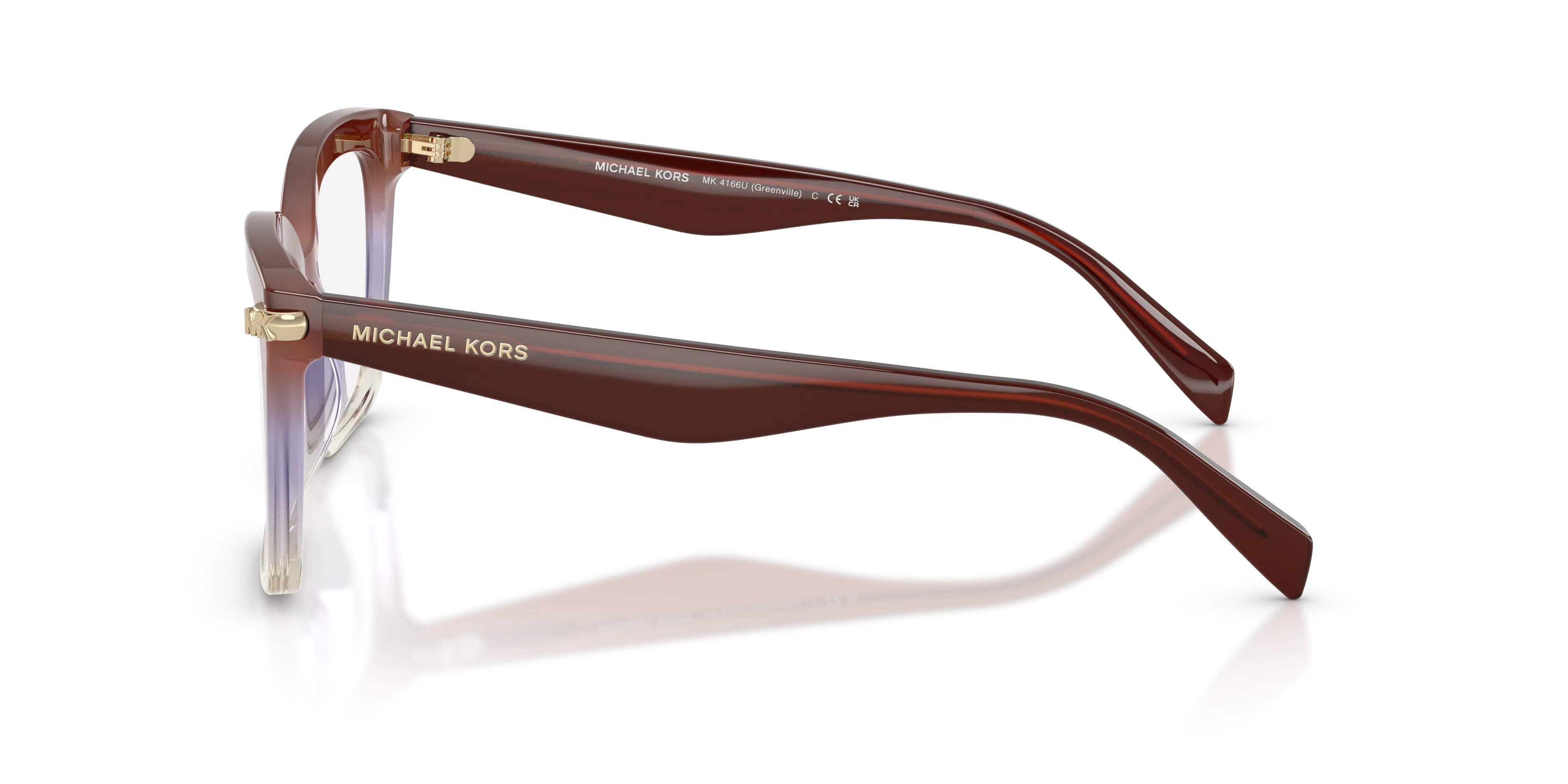 Michael Kors MK4166U GREENVILLE 4036 Montature da vista Acetato Rosso Squadrata Normale - immagine 4