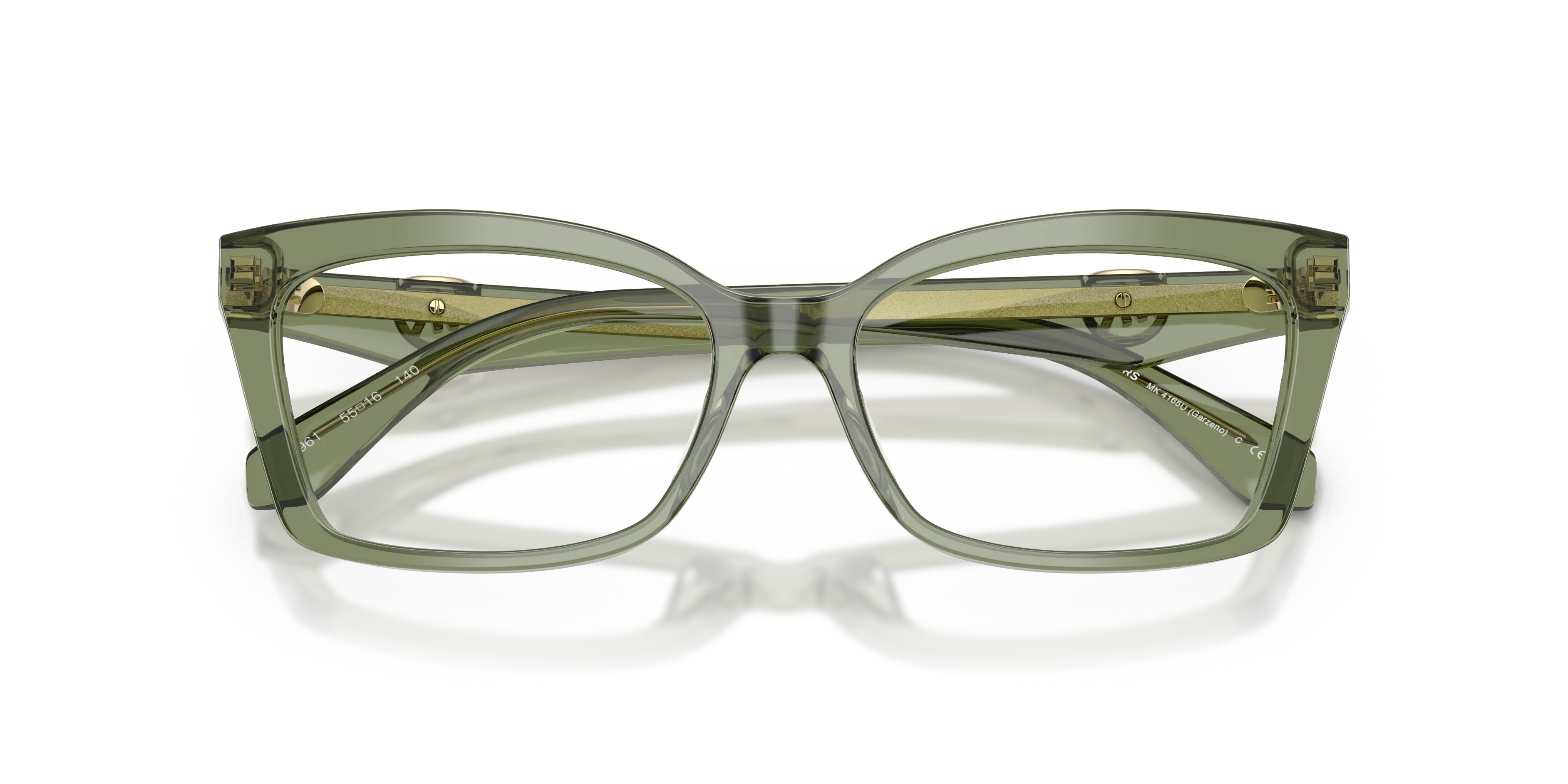 Michael Kors MK4165U GARZENO 3961 Montature da vista Acetato Verde Squadrata Normale - immagine 2