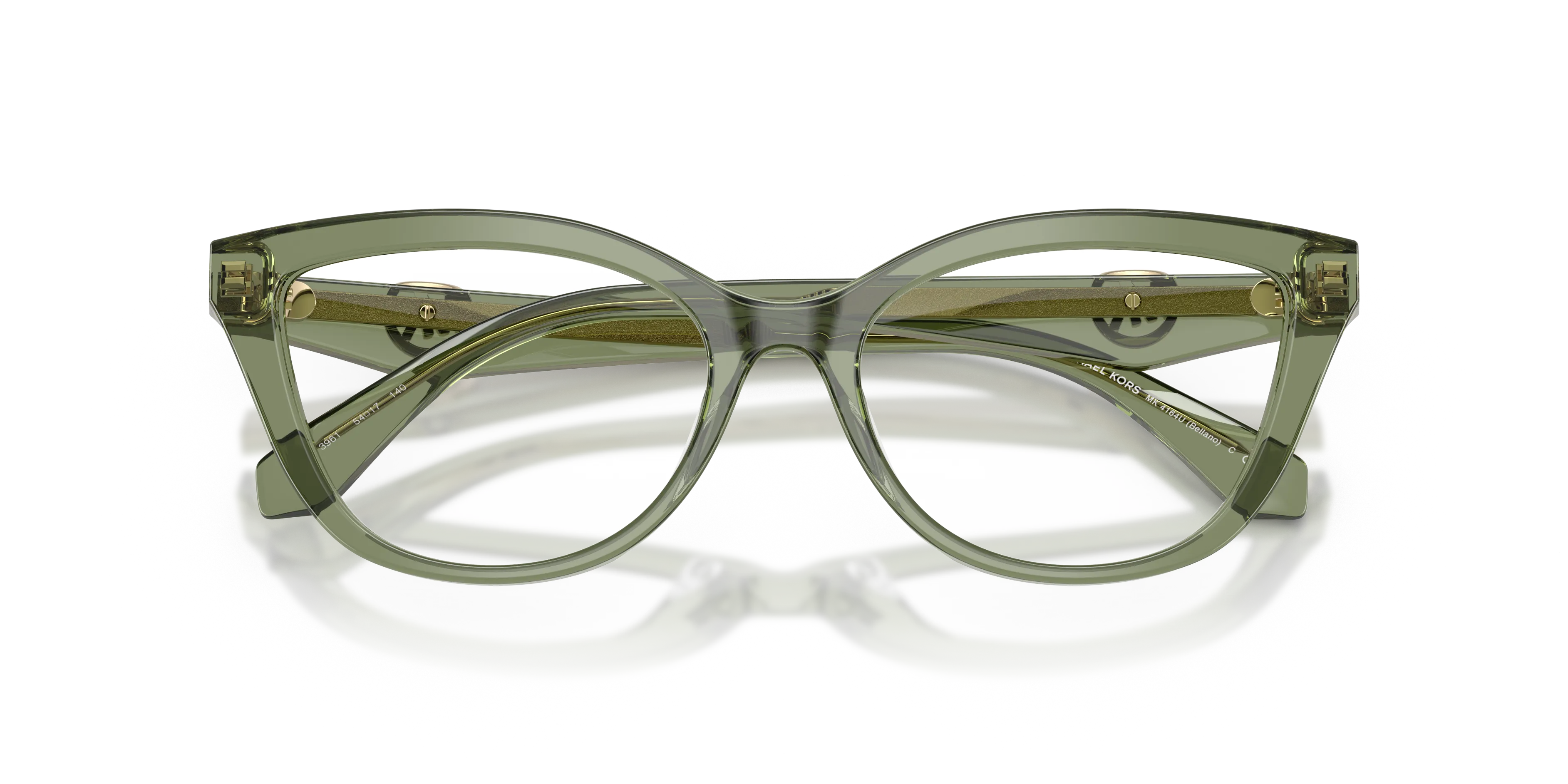 Michael Kors MK4164U BELLANO 3961 Montature da vista Acetato Verde Cat Eye Normale - immagine 2