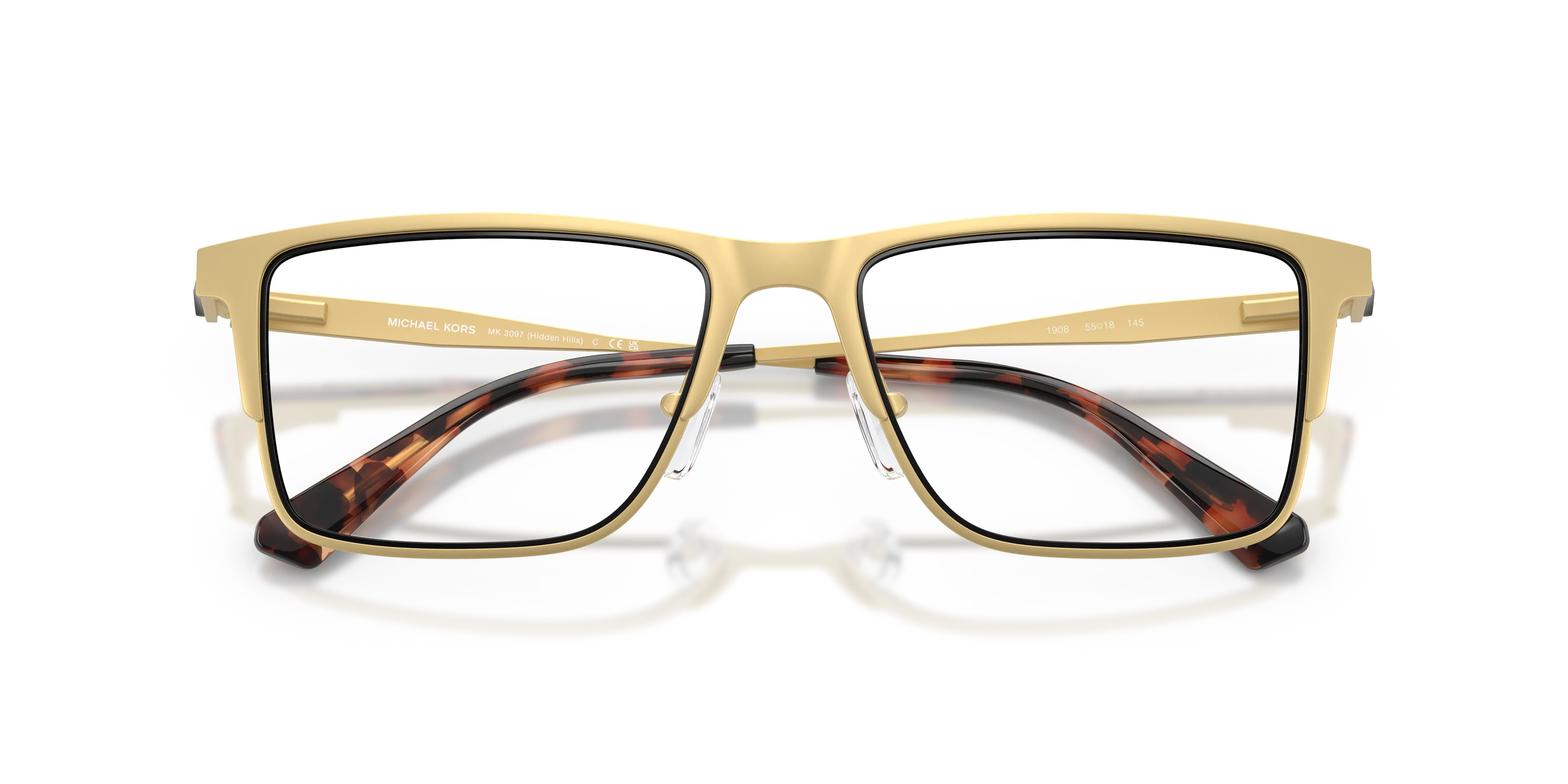 Michael Kors MK3097 HIDDEN HILLS 1908 Montature da vista Metallo Giallo Squadrata Normale - immagine 2