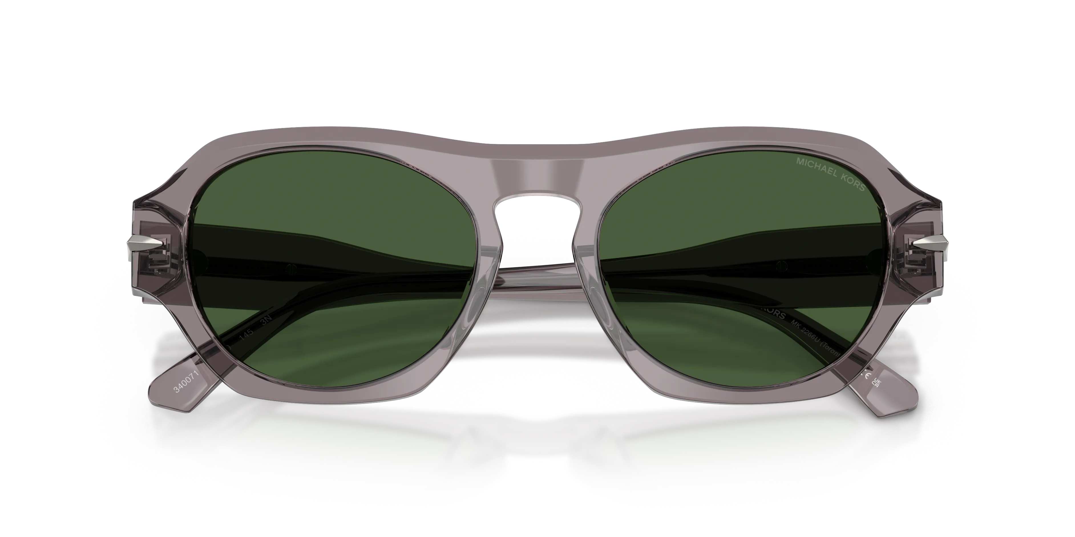 Michael Kors MK2266U TORONTO 340071 Occhiali da sole Acetato Grigio Verde Geometrica Normale - immagine 2
