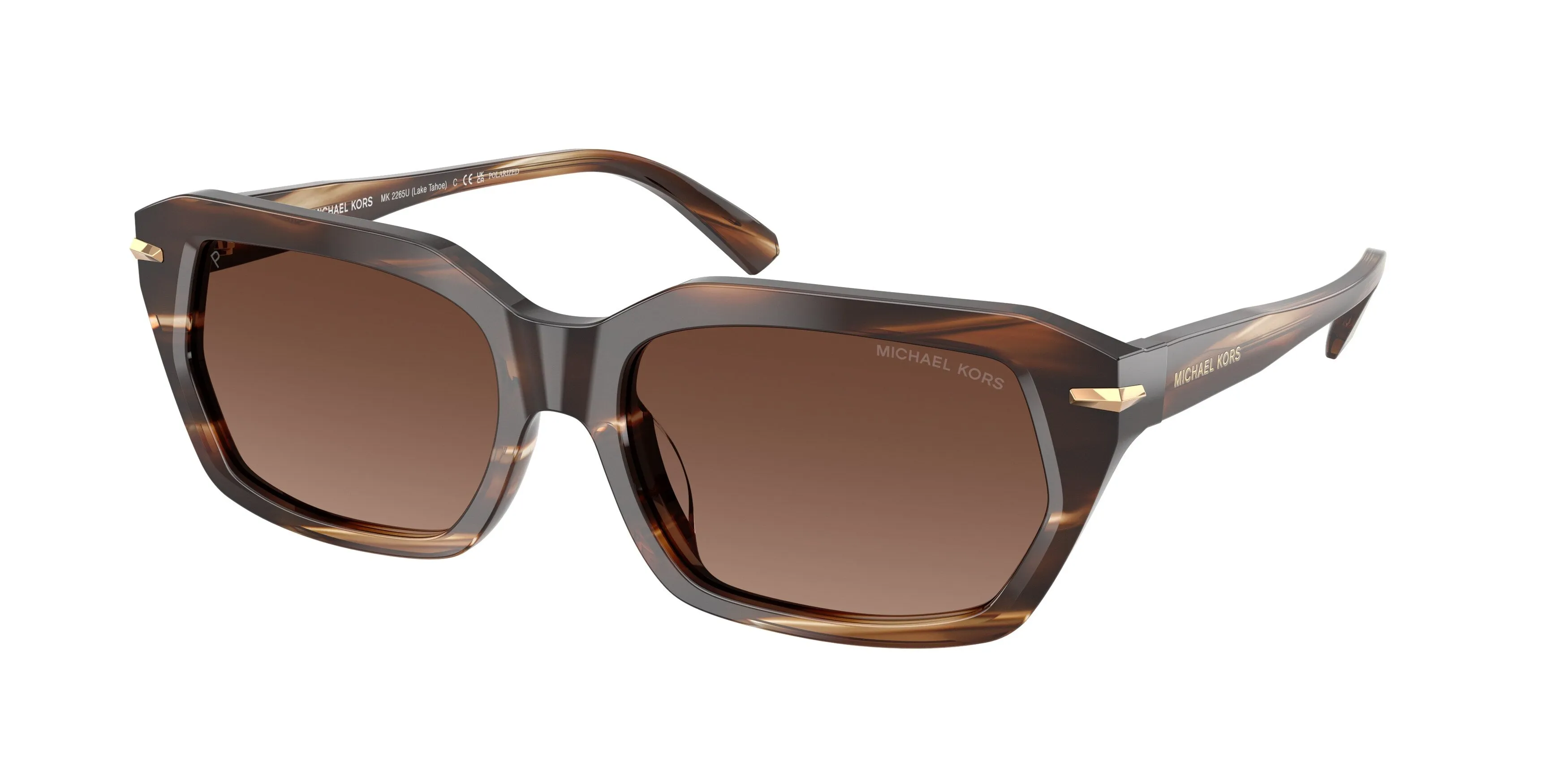 Michael Kors MK2265U LAKE TAHOE 4039T5 Occhiali da sole Acetato Marrone Marrone Squadrata Polarizzata - immagine 1