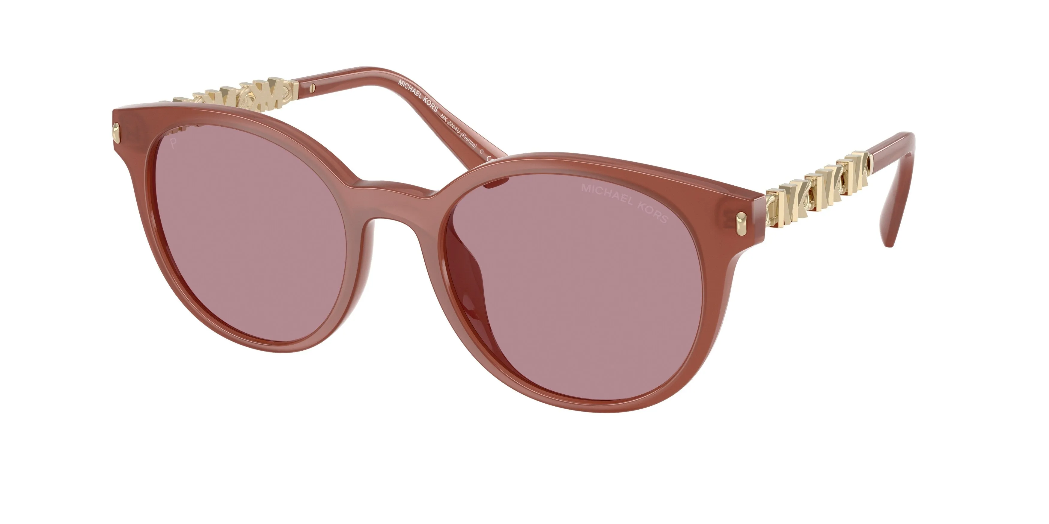 Michael Kors MK2264U PIENZA 403084 Occhiali da sole Iniettato Rosso Rosa Rotonda Polarizzata - immagine 1
