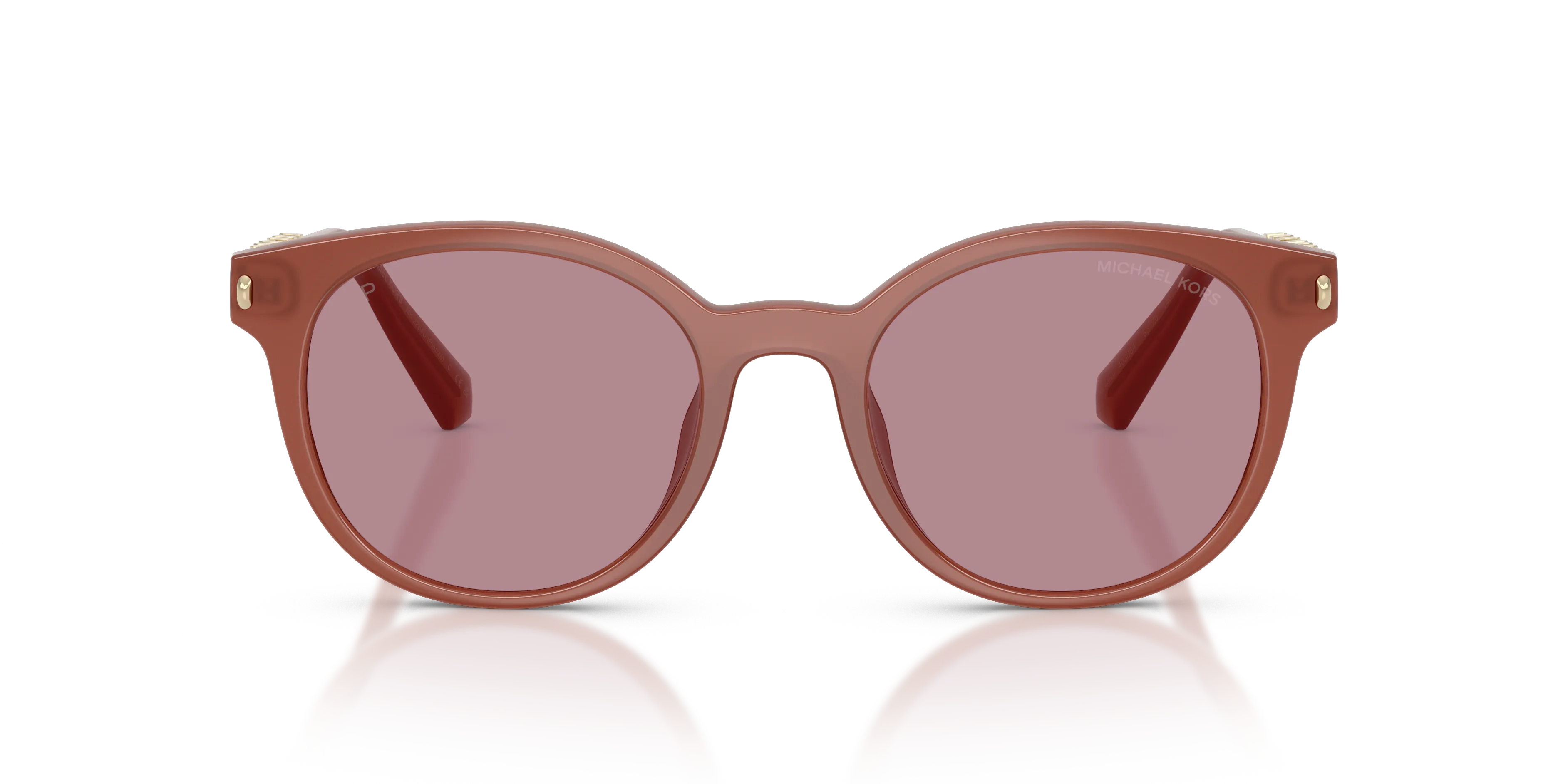 Michael Kors MK2264U PIENZA 403084 Occhiali da sole Iniettato Rosso Rosa Rotonda Polarizzata - immagine 3