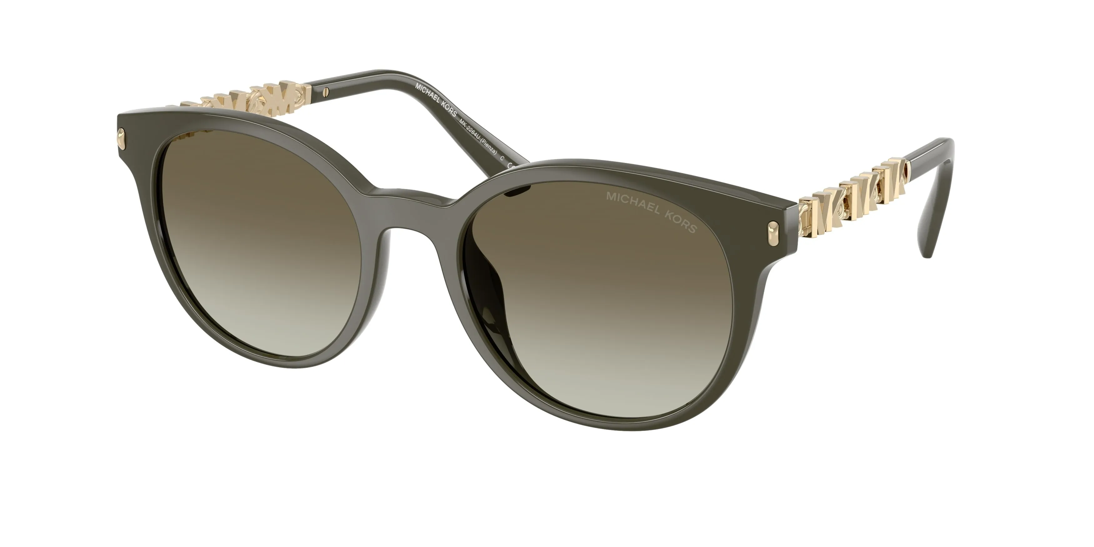 Michael Kors MK2264U PIENZA 39023M Occhiali da sole Iniettato Verde Verde Rotonda Normale Sfumato - immagine 1