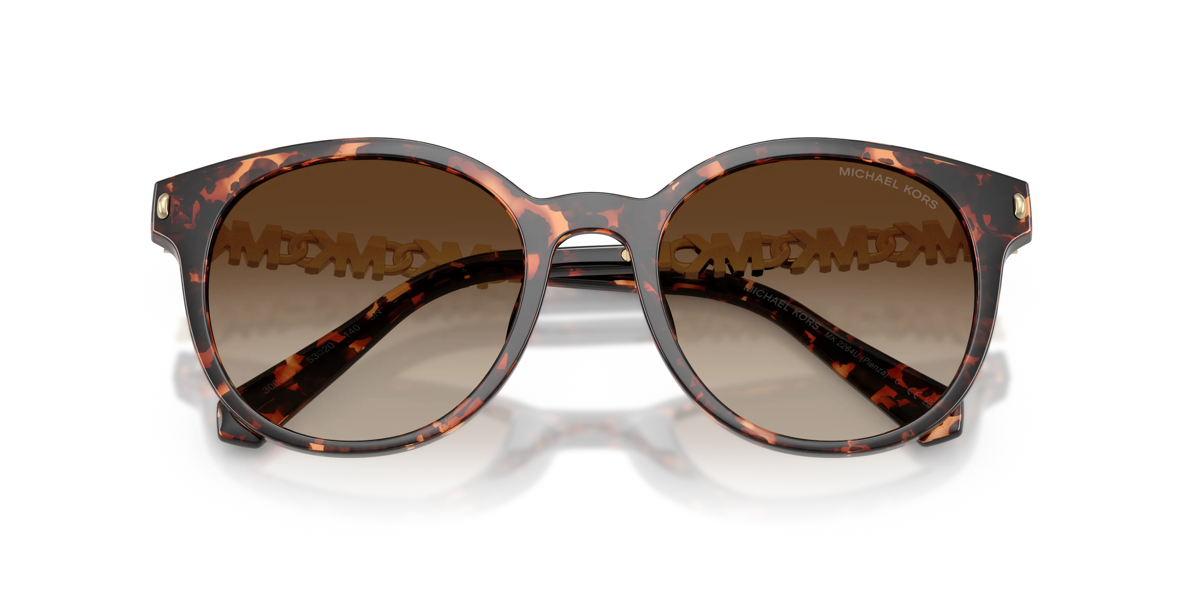 Michael Kors MK2264U PIENZA 300613 Occhiali da sole Iniettato Tartaruga Rotonda Normale Sfumato - immagine 2