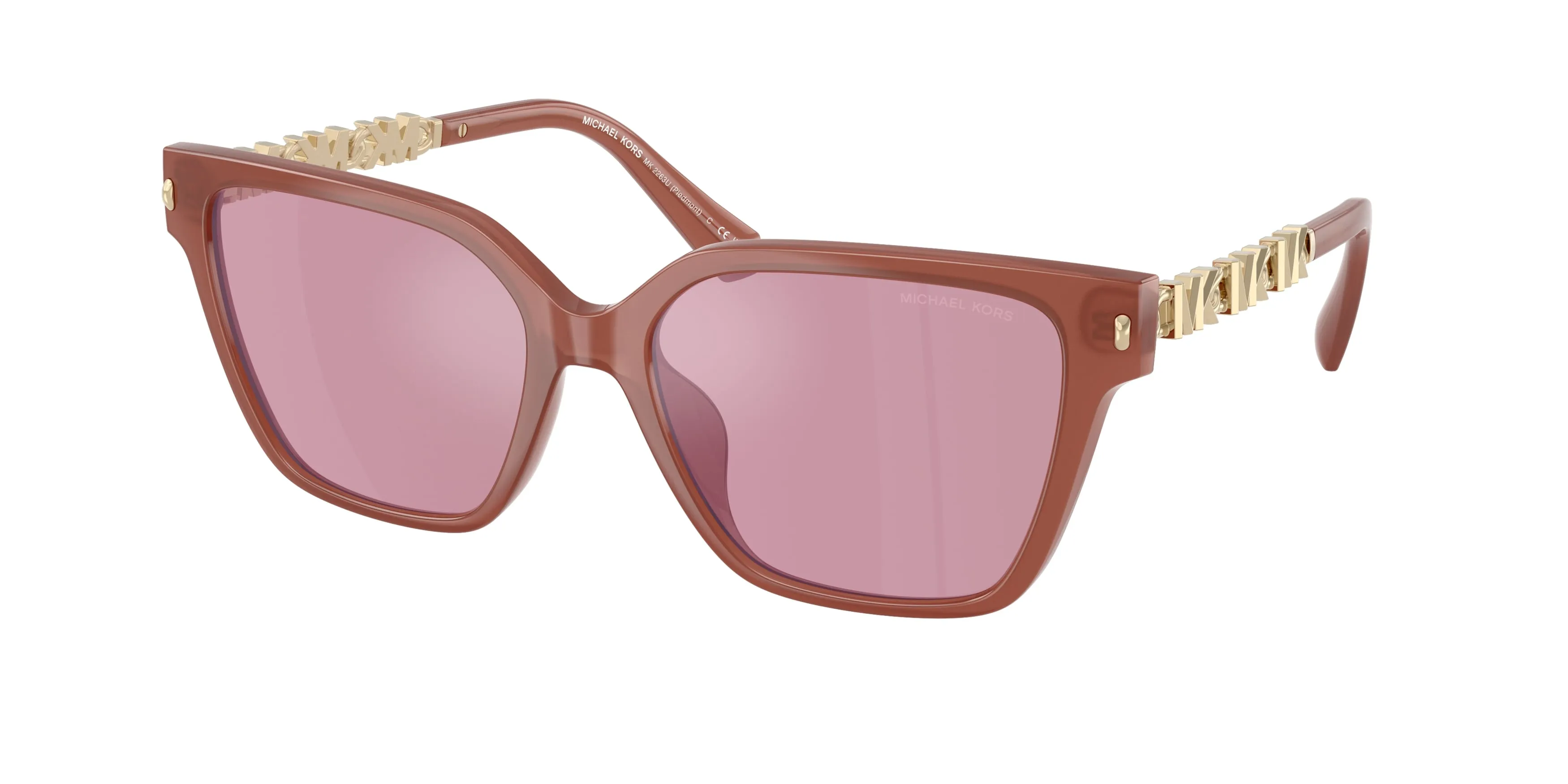 Michael Kors MK2263U PIEDMONT 403030 Occhiali da sole Iniettato Rosso Rosa Squadrata Normale - immagine 1
