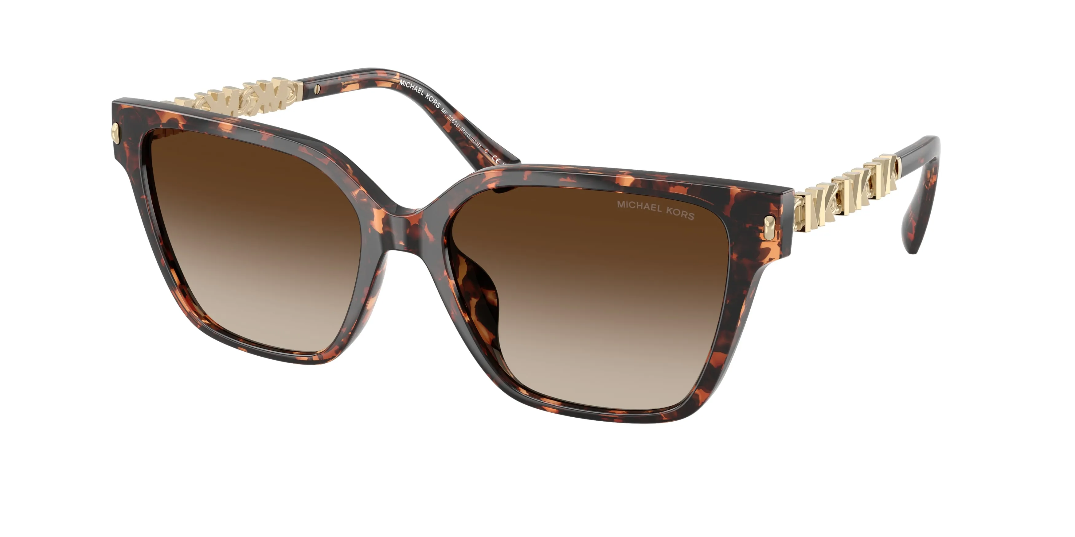 Michael Kors MK2263U PIEDMONT 300613 Occhiali da sole Iniettato Tartaruga Squadrata Normale Sfumato - immagine 1