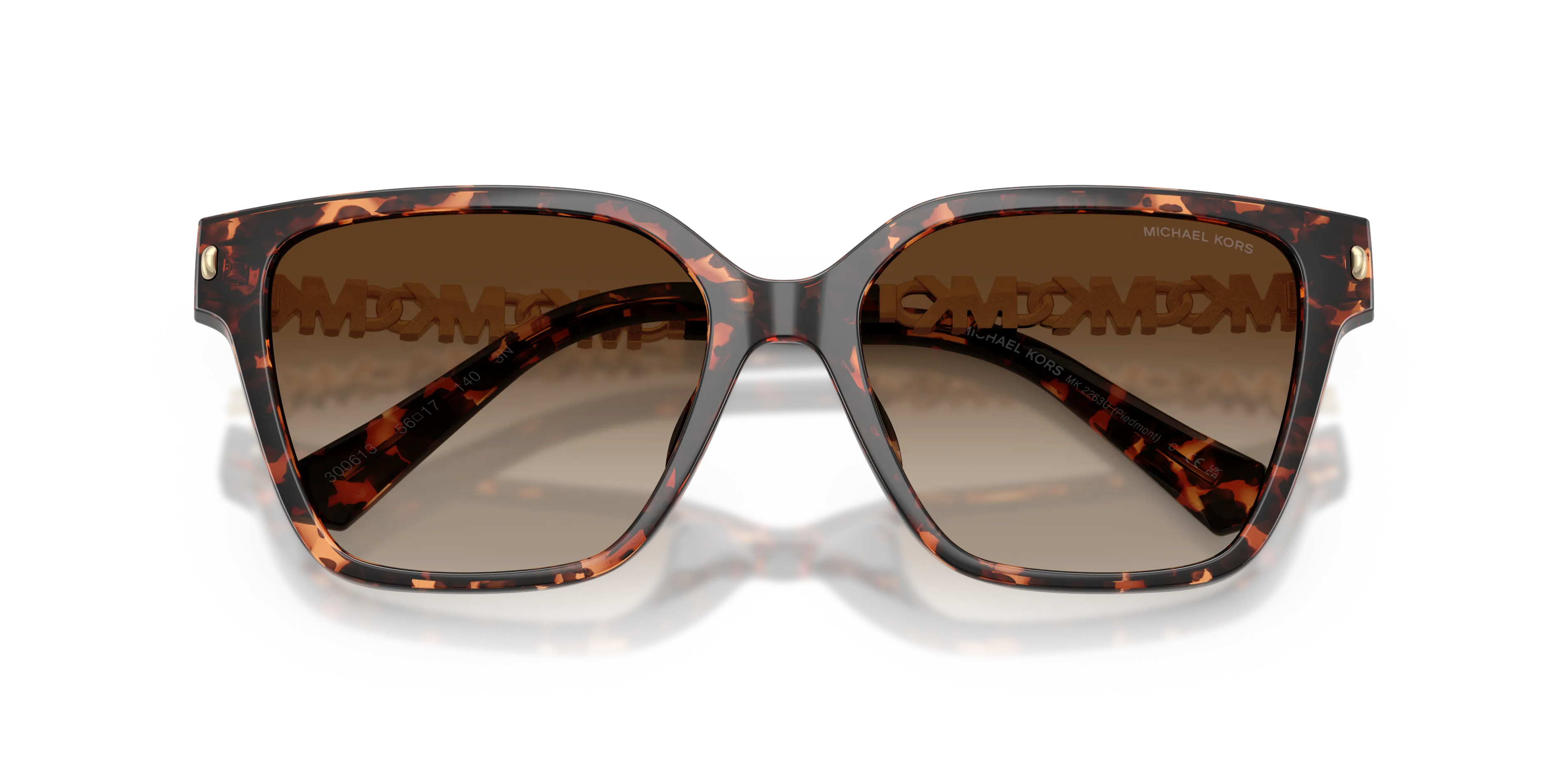 Michael Kors MK2263U PIEDMONT 300613 Occhiali da sole Iniettato Tartaruga Squadrata Normale Sfumato - immagine 2
