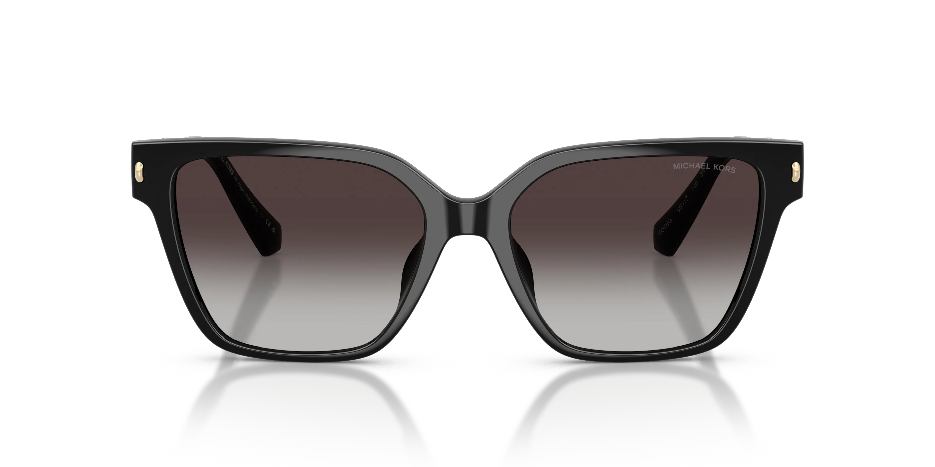 Michael Kors MK2263U PIEDMONT 30058G Occhiali da sole Iniettato Nero Grigio Squadrata Normale Sfumato - immagine 3