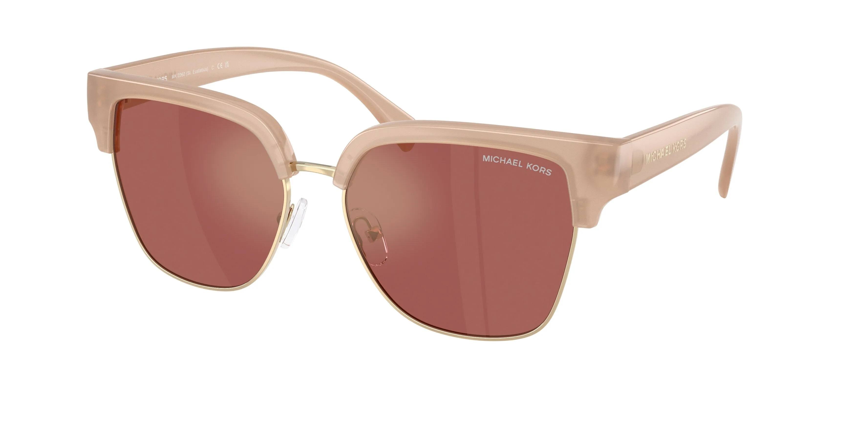 Michael Kors MK2262 ST. EUSTATIUS 40380000 Occhiali da sole Iniettato Marrone Viola Squadrata Normale - immagine 1