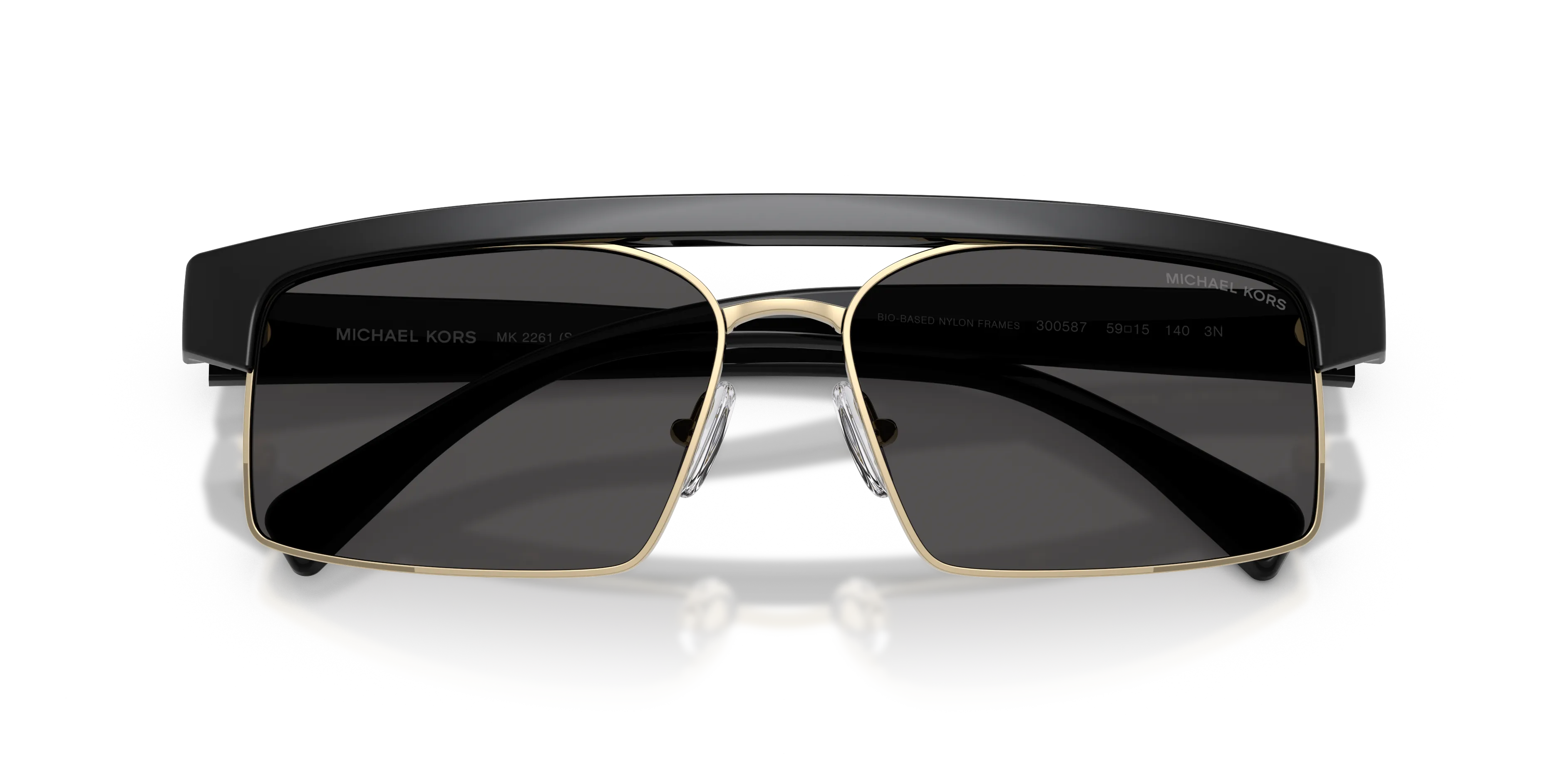 Michael Kors MK2261 SAINT LUCIA 300587 Occhiali da sole Iniettato Nero Grigio Squadrata Normale - immagine 2