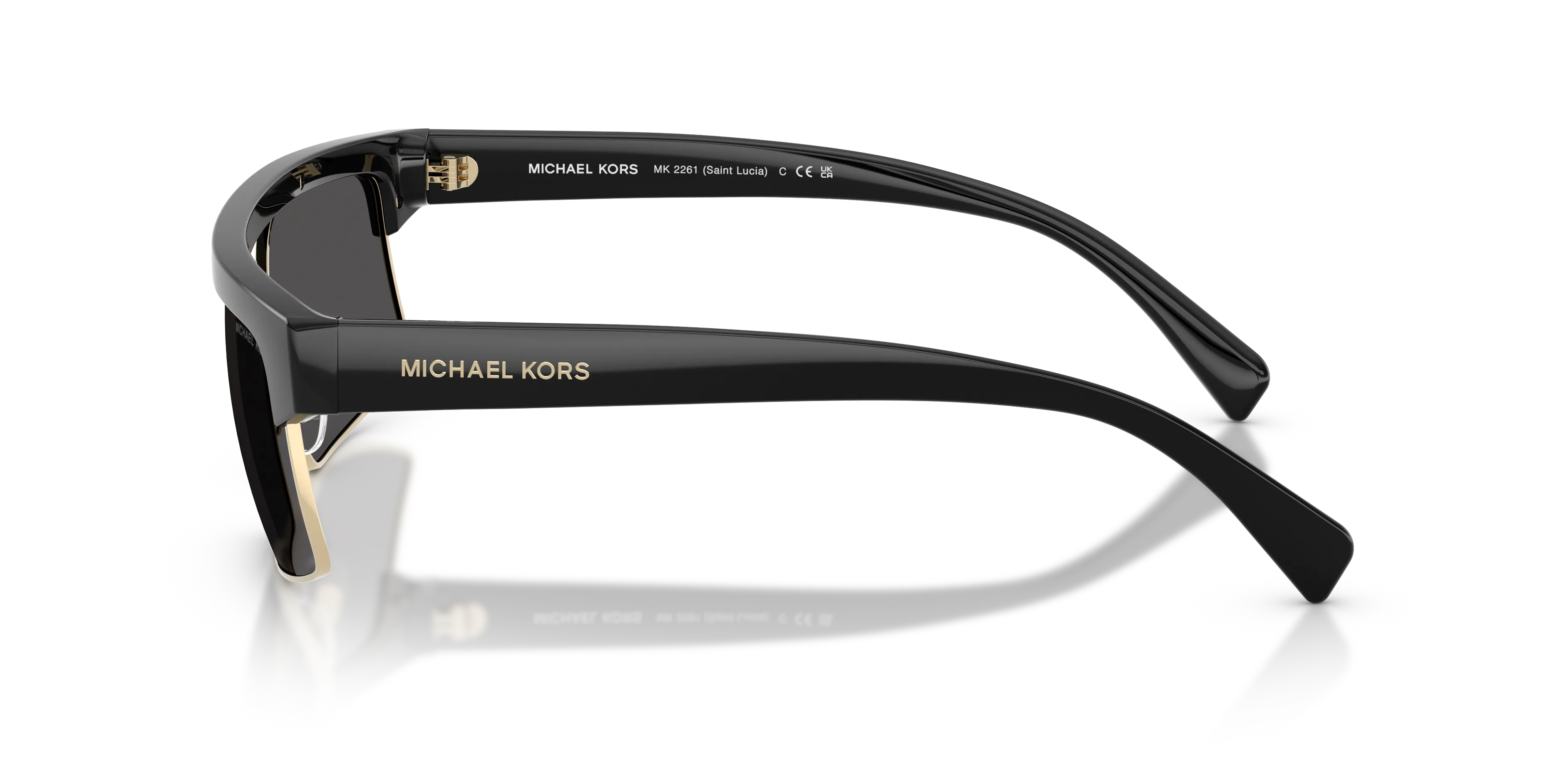 Michael Kors MK2261 SAINT LUCIA 300587 Occhiali da sole Iniettato Nero Grigio Squadrata Normale - immagine 4
