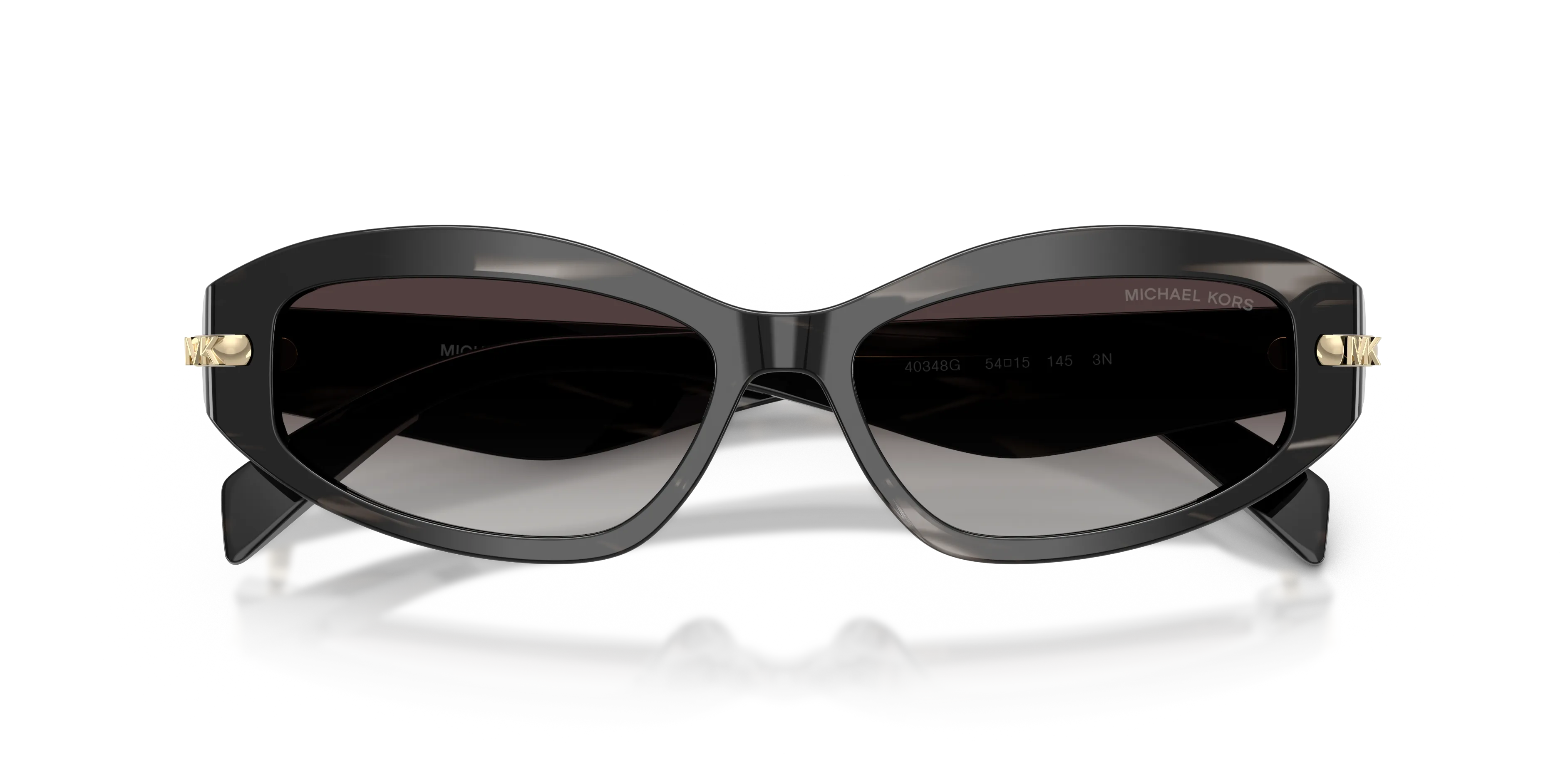 Michael Kors MK2260D WILMINGTON 40348G Occhiali da sole Acetato Nero Grigio Rotonda Normale Sfumato - immagine 2