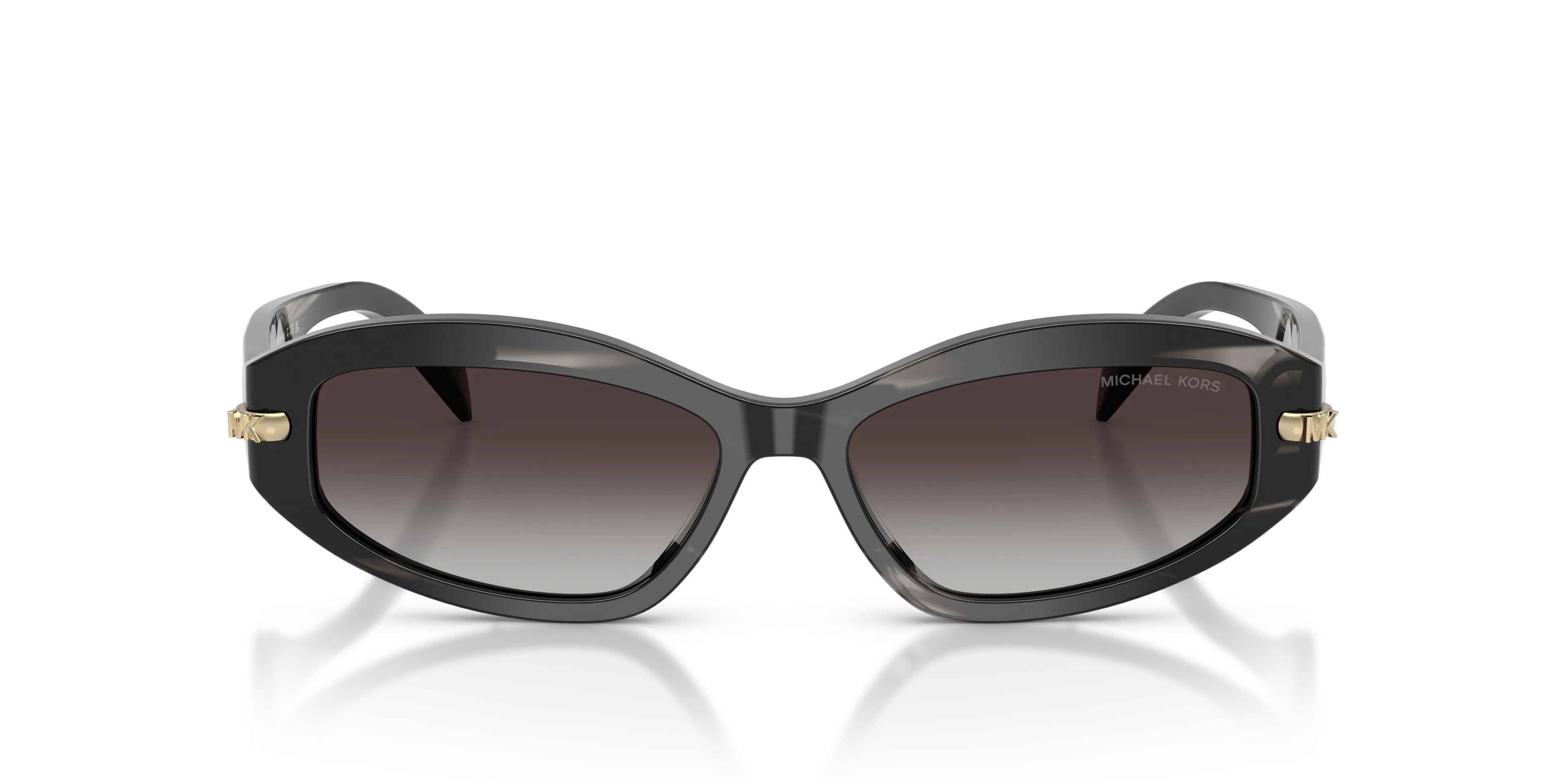 Michael Kors MK2260D WILMINGTON 40348G Occhiali da sole Acetato Nero Grigio Rotonda Normale Sfumato - immagine 3