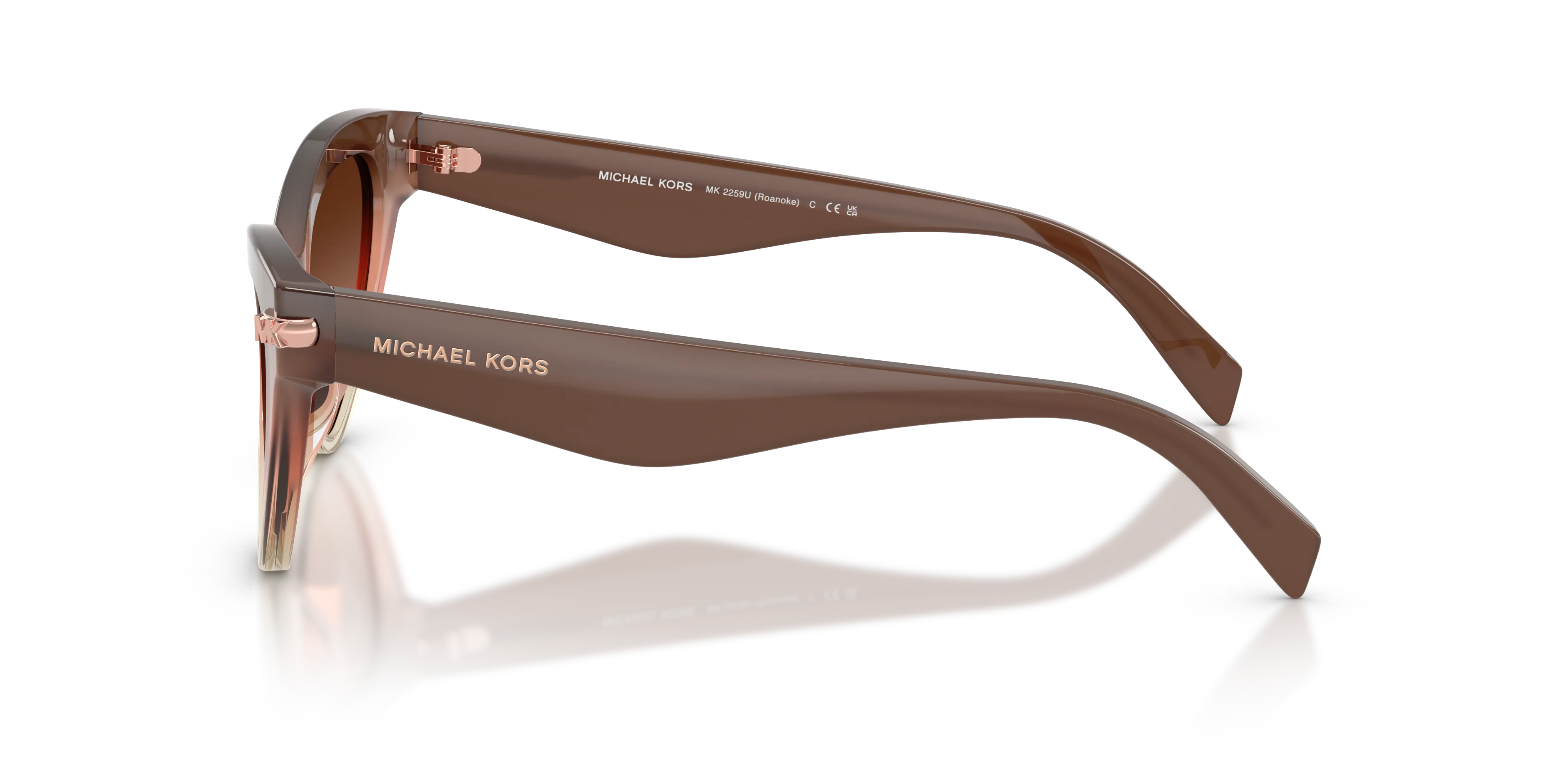 Michael Kors MK2259U ROANOKE 40355M Occhiali da sole Acetato Rosa Rosa Cat Eye Normale Sfumato - immagine 4