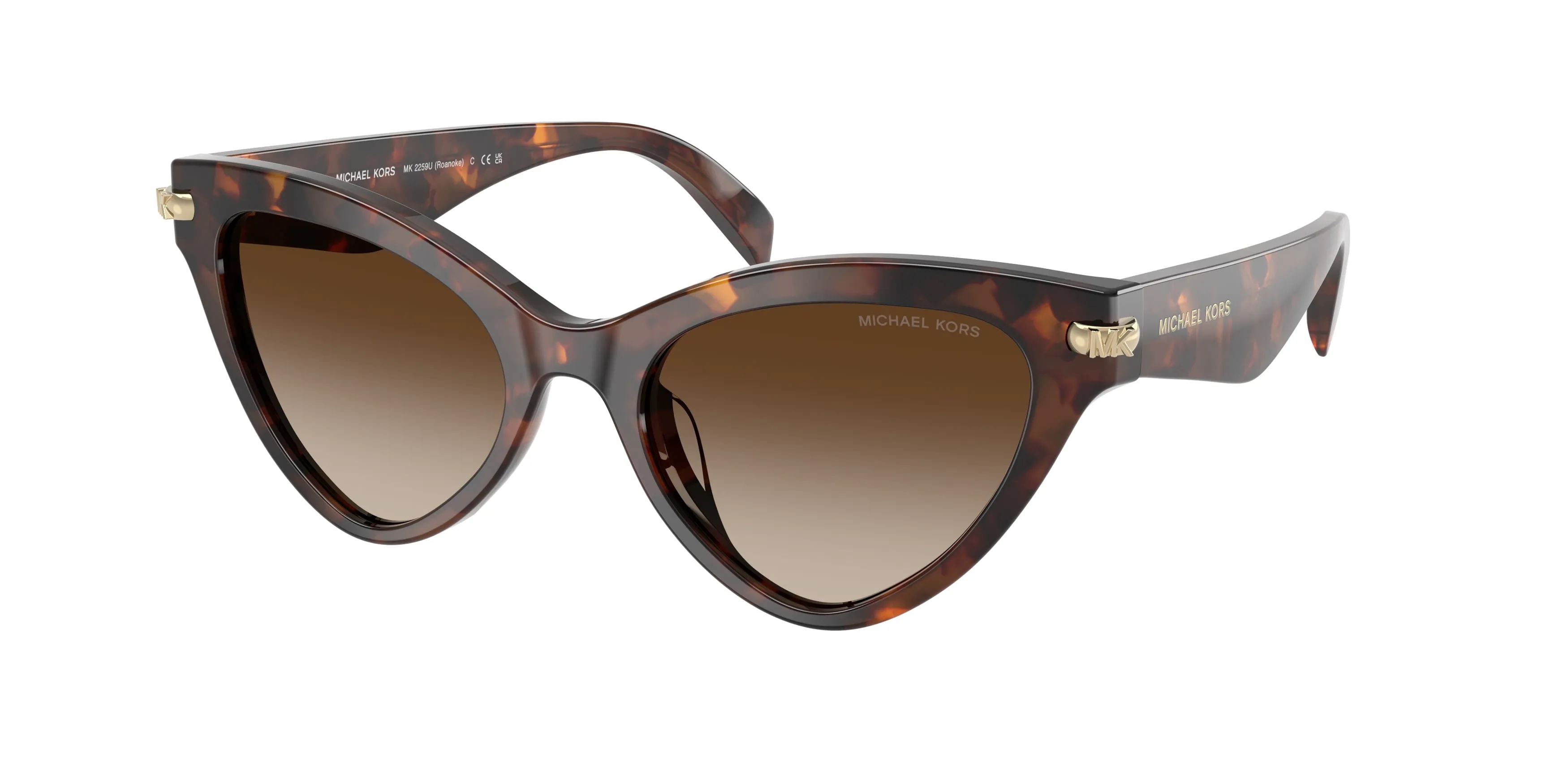 Michael Kors MK2259U ROANOKE 403113 Occhiali da sole Acetato Tartaruga Cat Eye Normale Sfumato - immagine 1