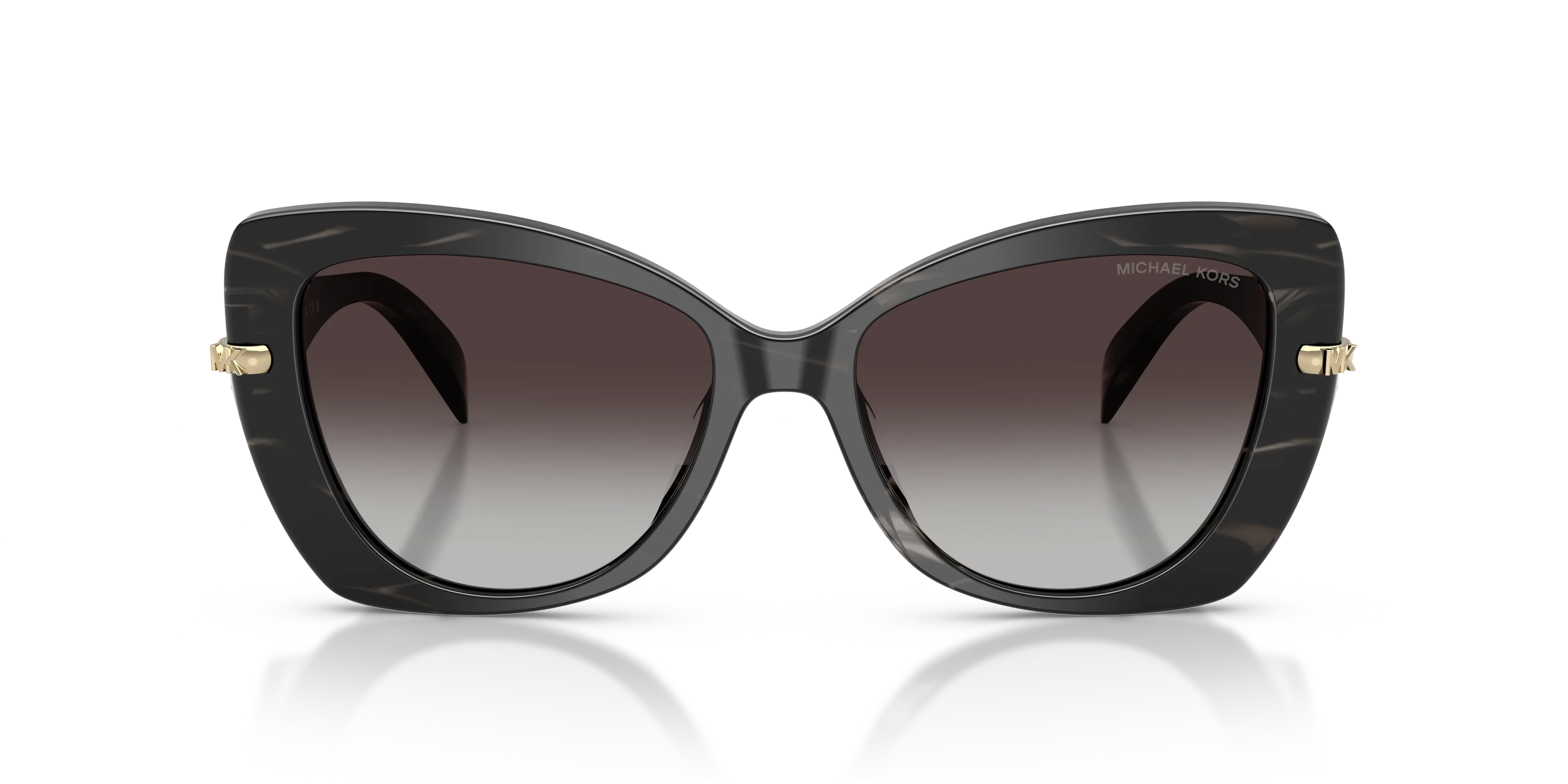 Michael Kors MK2258U ATLANTA 40348G Occhiali da sole Acetato Nero Grigio Farfalla Normale Sfumato - immagine 3