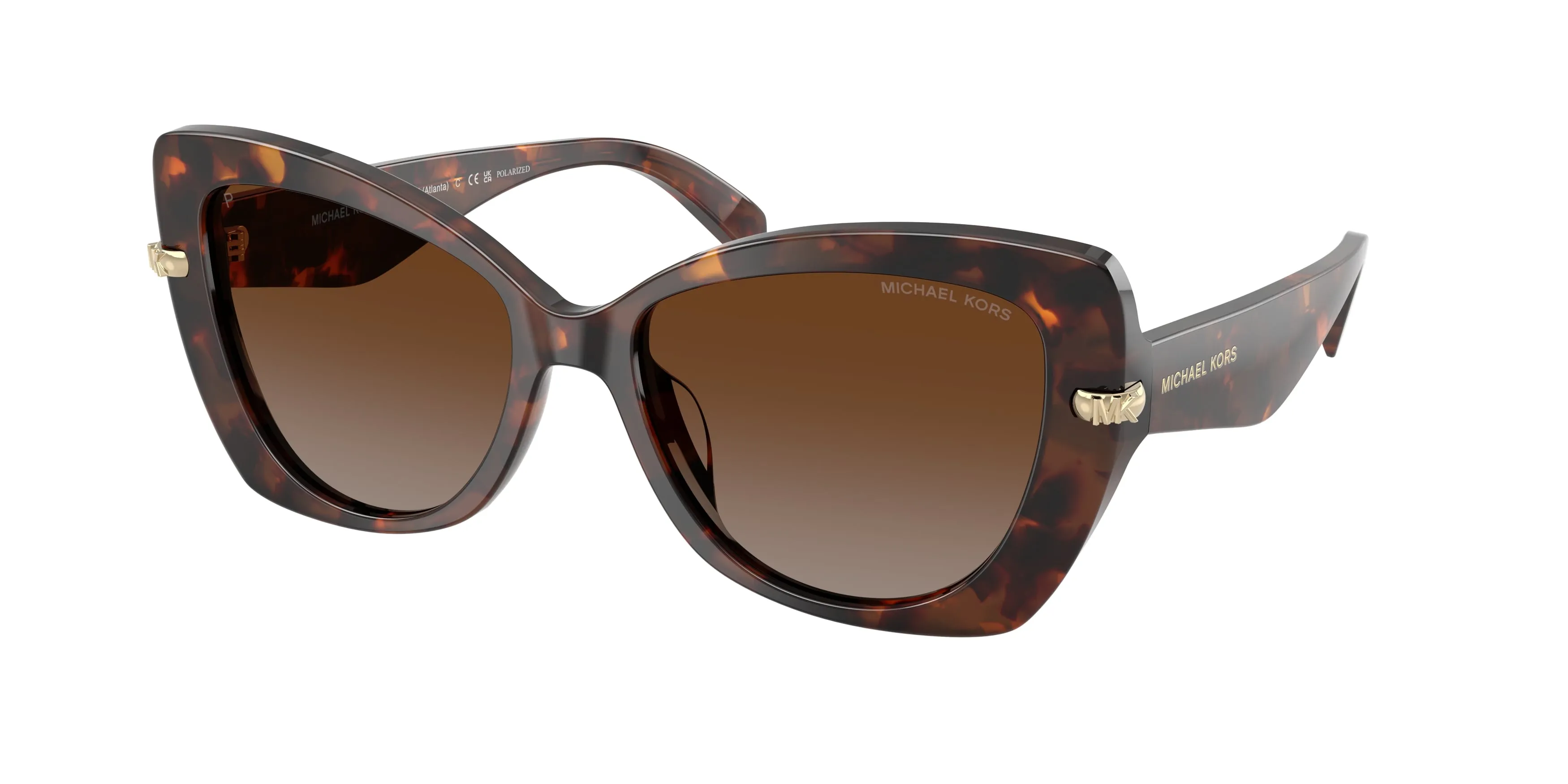 Michael Kors MK2258U ATLANTA 4031T5 Occhiali da sole Acetato Tartaruga Marrone Farfalla Polarizzata Sfumato - immagine 1