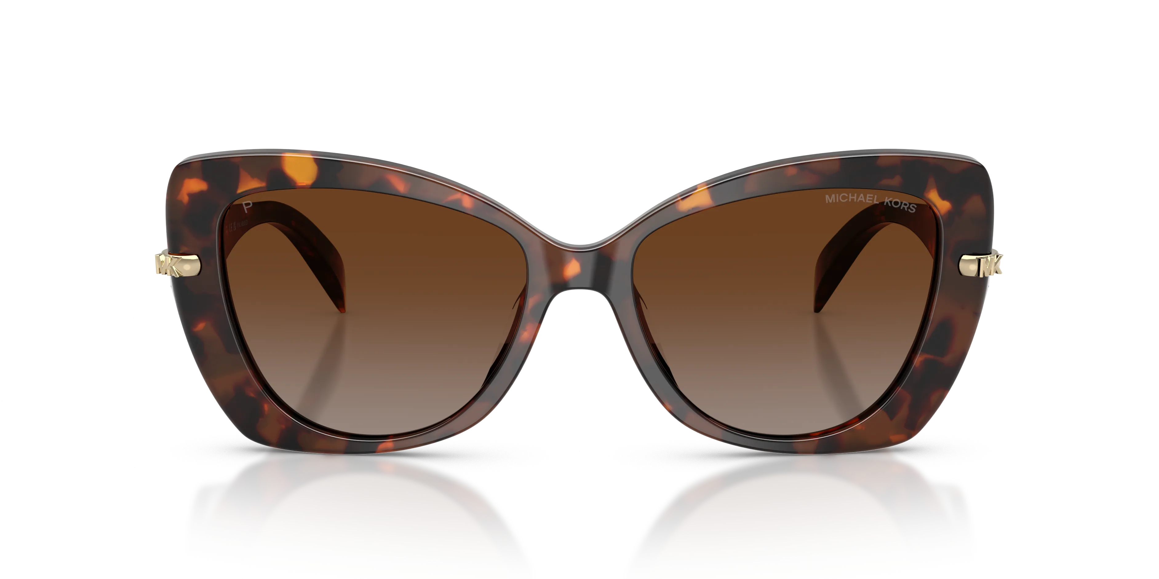 Michael Kors MK2258U ATLANTA 4031T5 Occhiali da sole Acetato Tartaruga Marrone Farfalla Polarizzata Sfumato - immagine 3