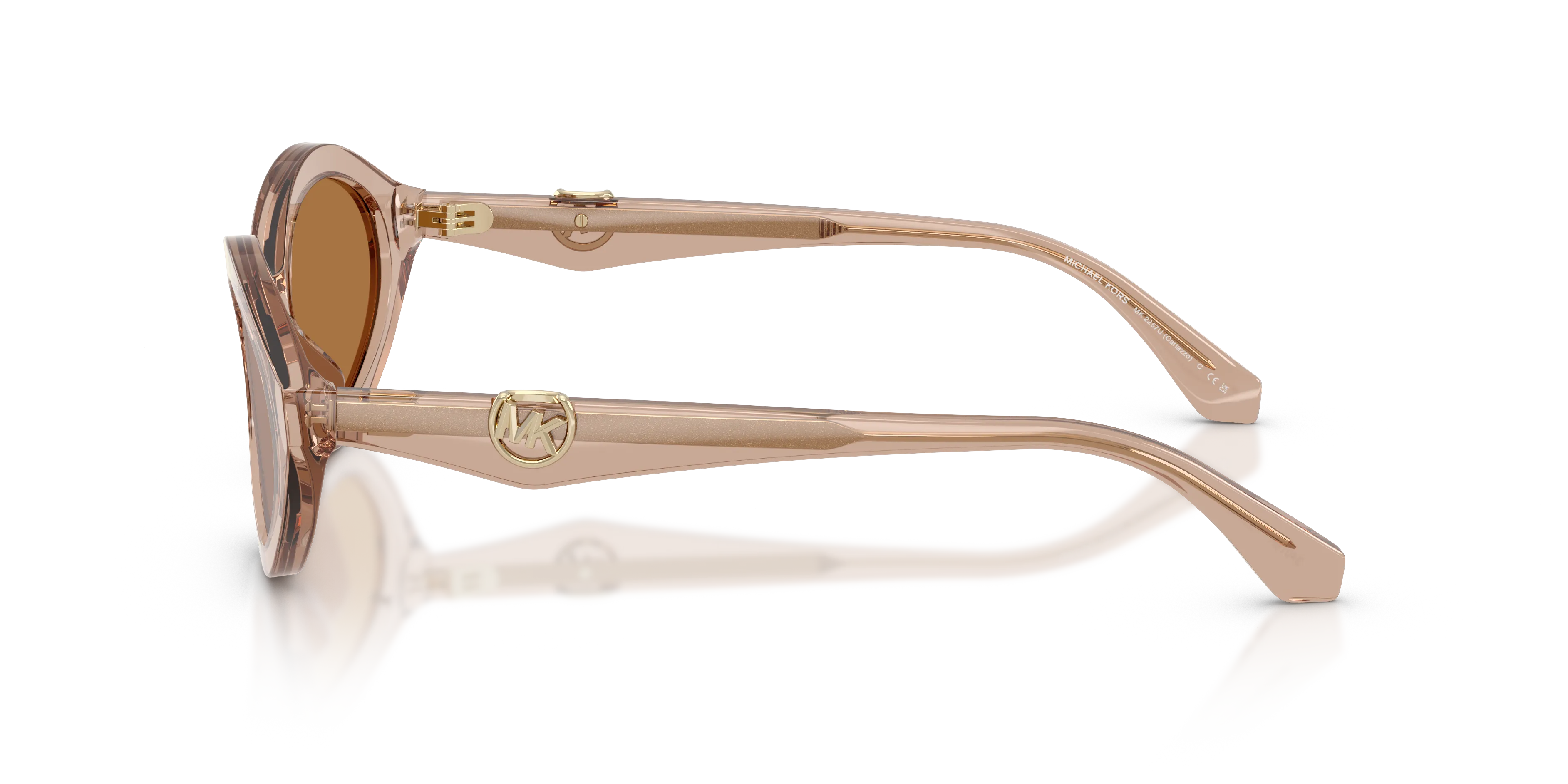 Michael Kors MK2257U CARLAZZO 34016H Occhiali da sole Acetato Marrone Oro Rotonda Normale - immagine 4