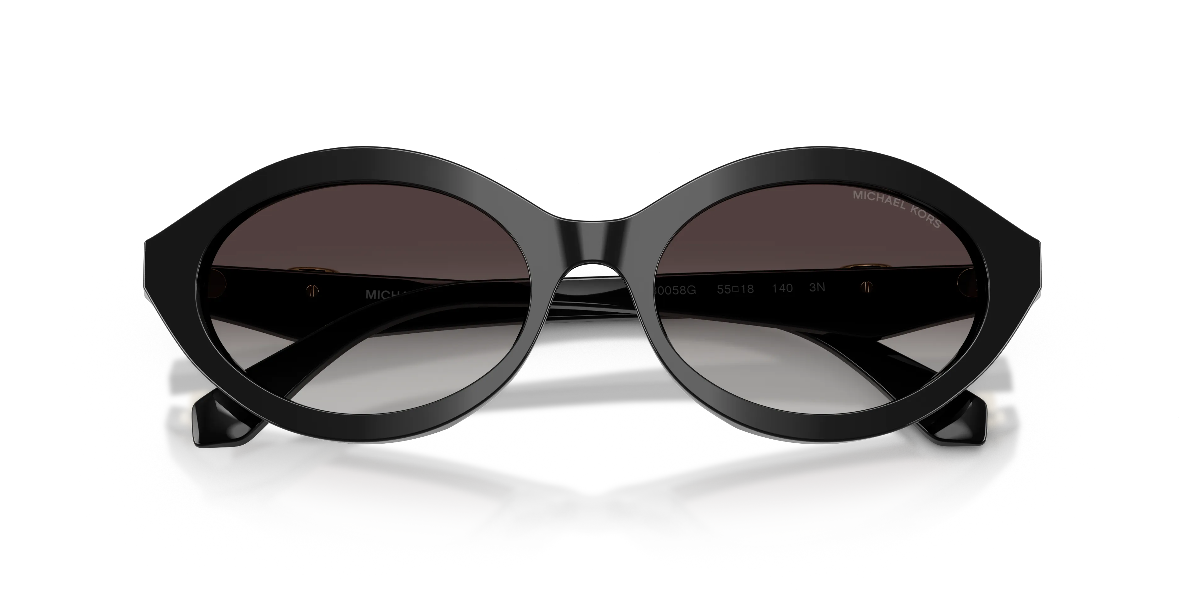 Michael Kors MK2257U CARLAZZO 30058G Occhiali da sole Acetato Nero Grigio Rotonda Normale Sfumato - immagine 2