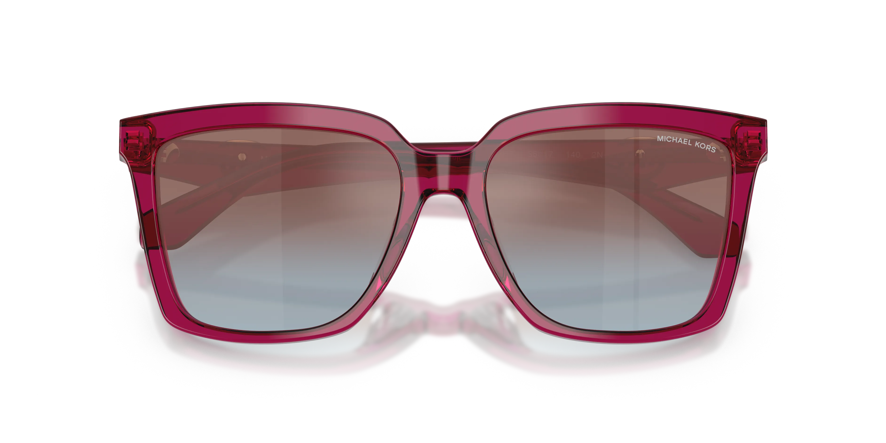 Michael Kors MK2256U MENAGGIO 4032H7 Occhiali da sole Acetato Viola Viola Squadrata Normale Sfumato - immagine 2