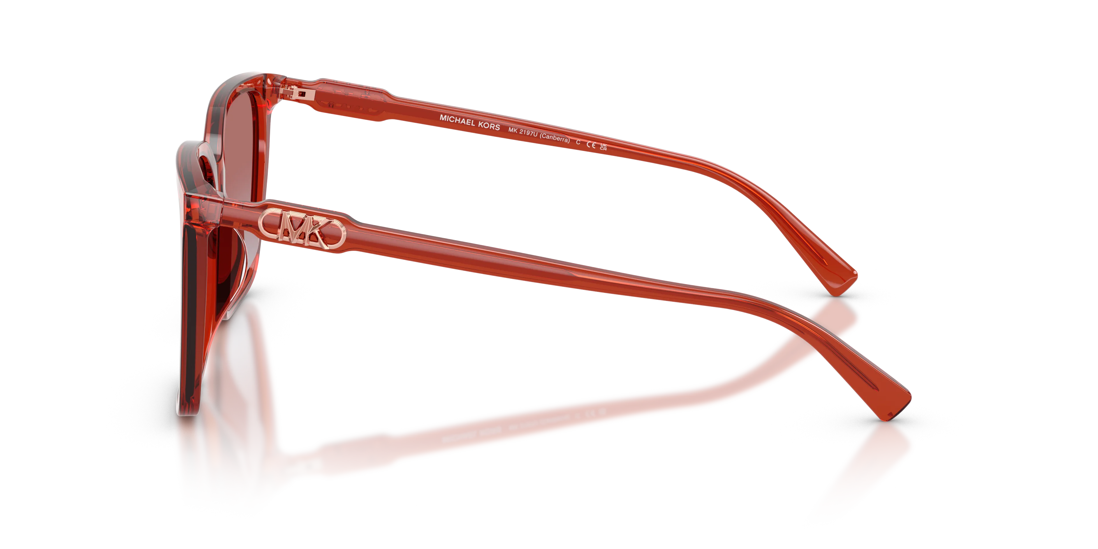 Michael Kors MK2197U CANBERRA 39016F Occhiali da sole Acetato Rosa Rosa Squadrata Normale - immagine 4