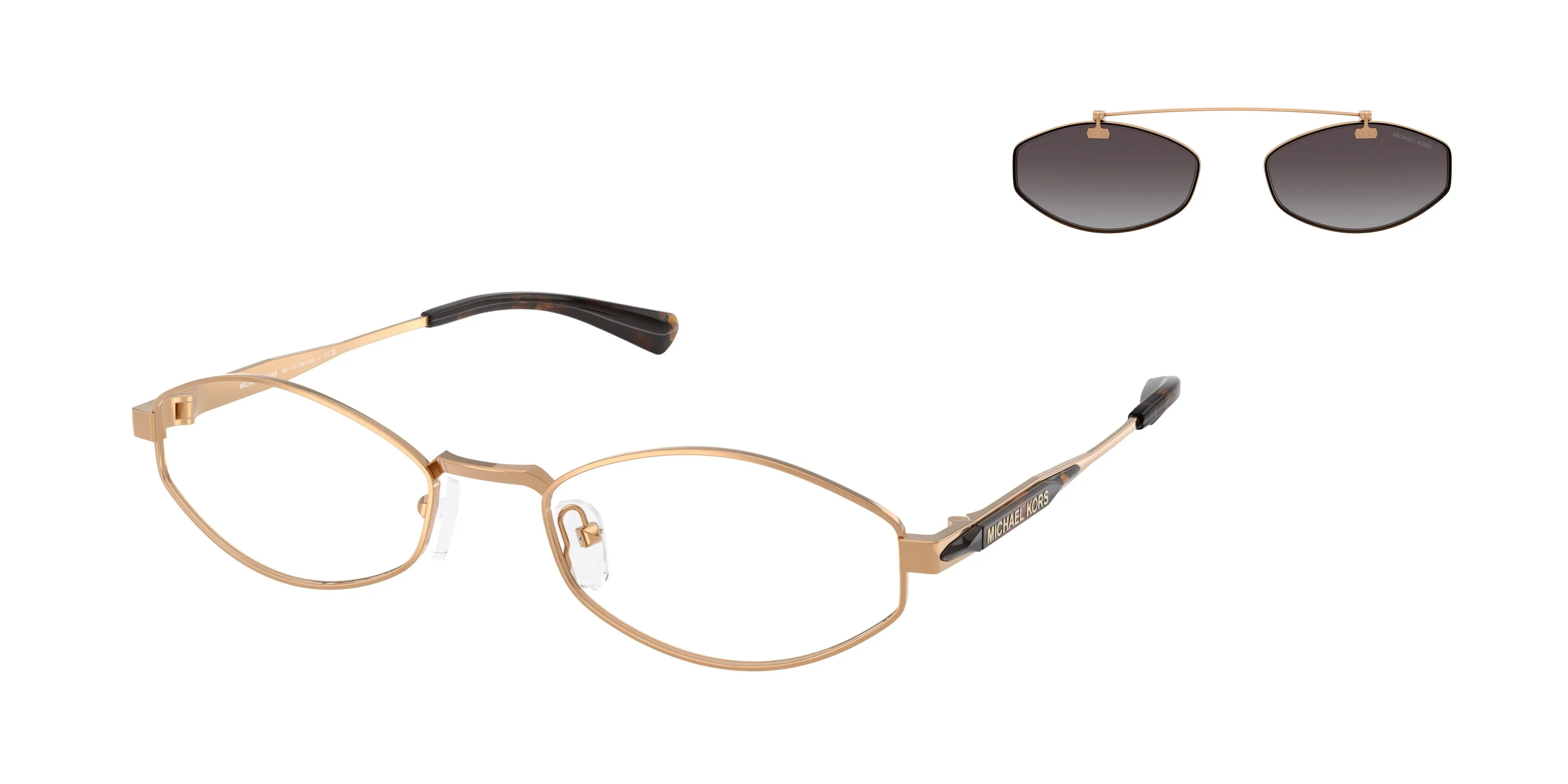 Michael Kors MK1175 PALO ALTO 19053C Occhiali da sole Metallo Oro Grigio Rotonda Normale Sfumato - immagine 1