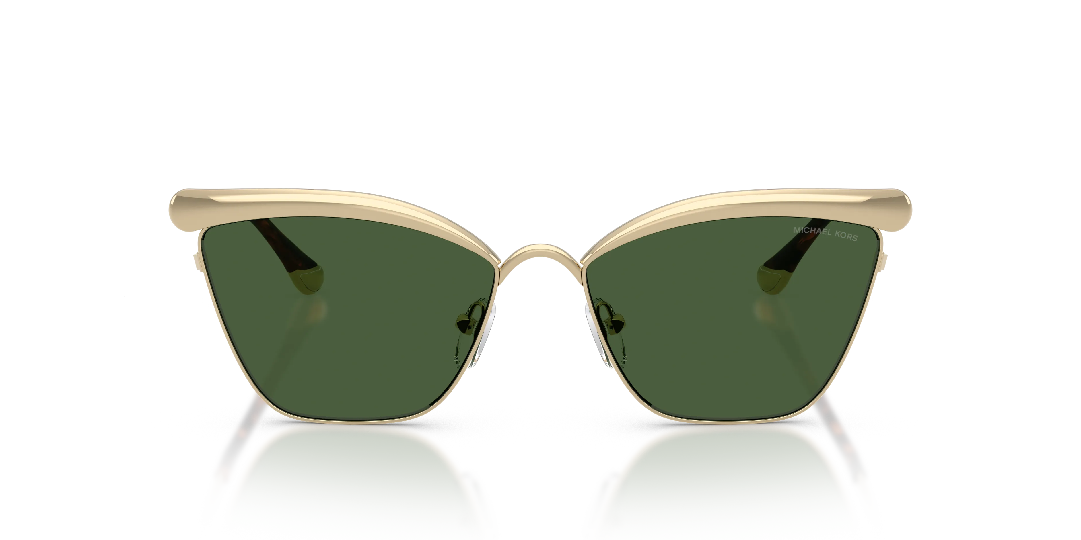 Michael Kors MK1174 SCOTTSDALE 101471 Occhiali da sole Metallo Oro Verde Cat Eye Normale - immagine 3
